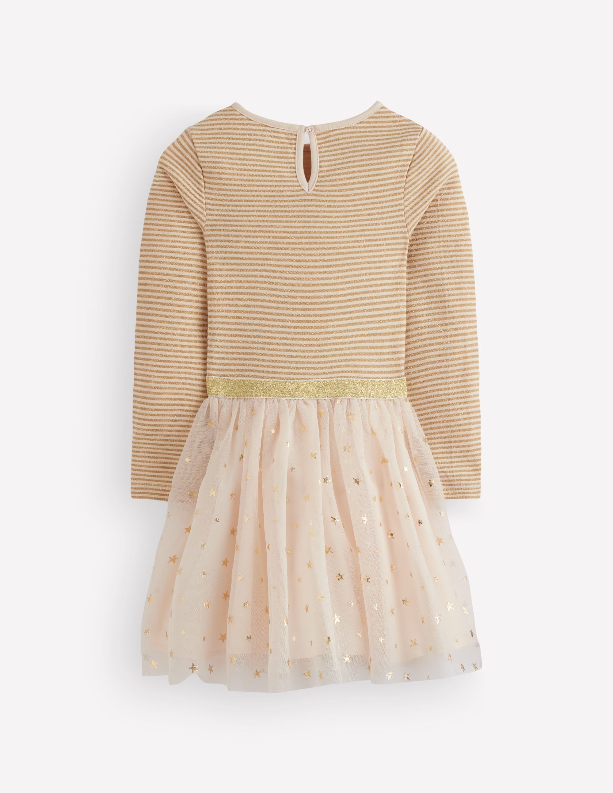 Kleid aus Tüll-Mix zum Herumwirbeln-Naturweiß/Gold - Image 2