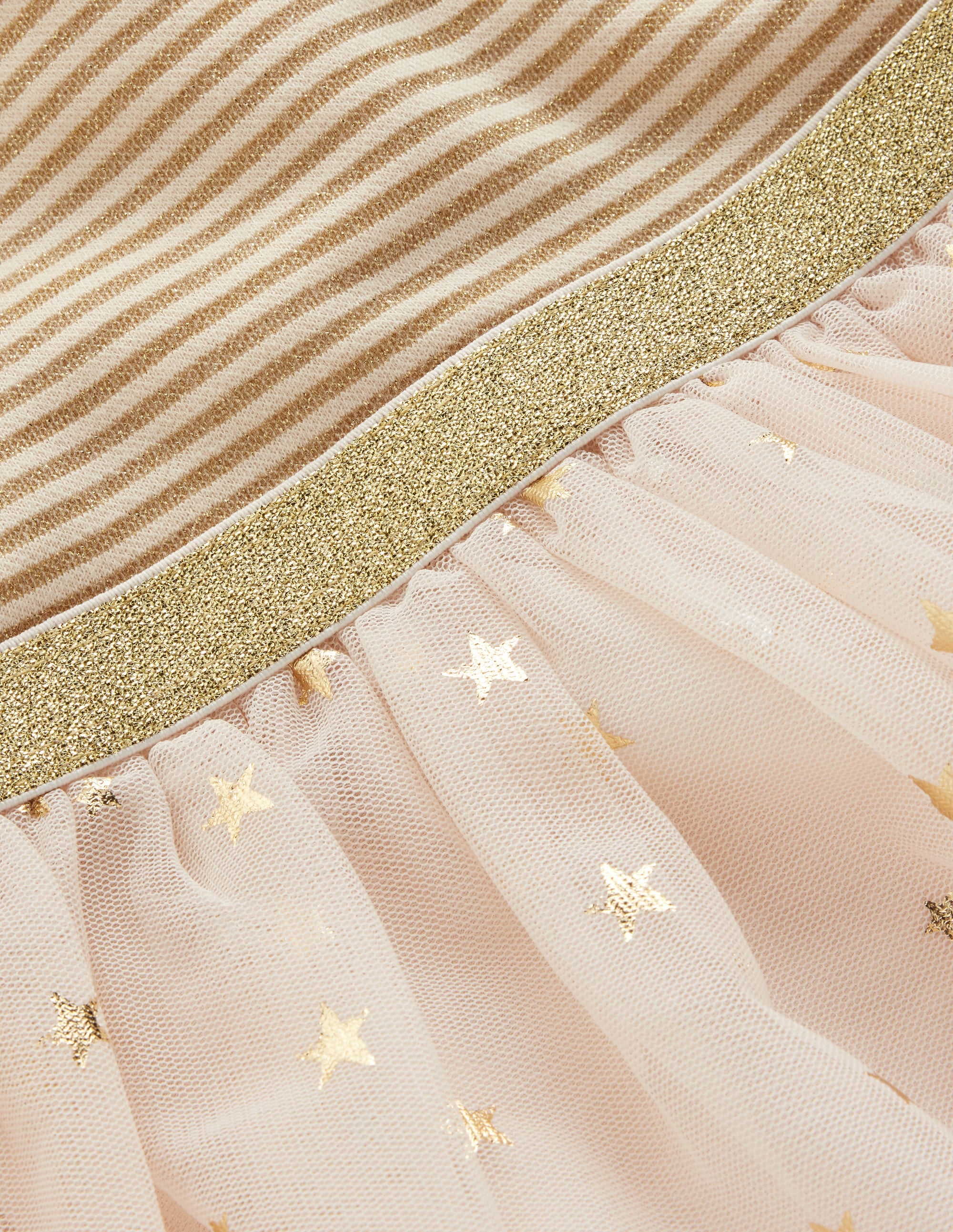 Kleid aus Tüll-Mix zum Herumwirbeln-Naturweiß/Gold - Image 3