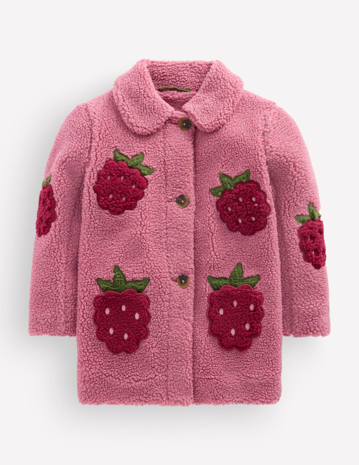 Auffällige Teddyfelljacke-Rosa Himbeeren-2