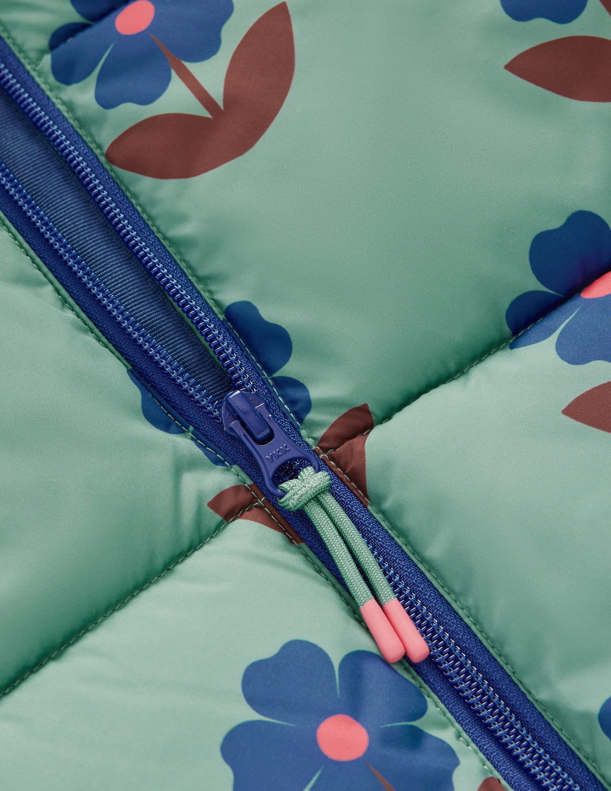 Doudoune fun-Fleurs bleu huile - Image 3