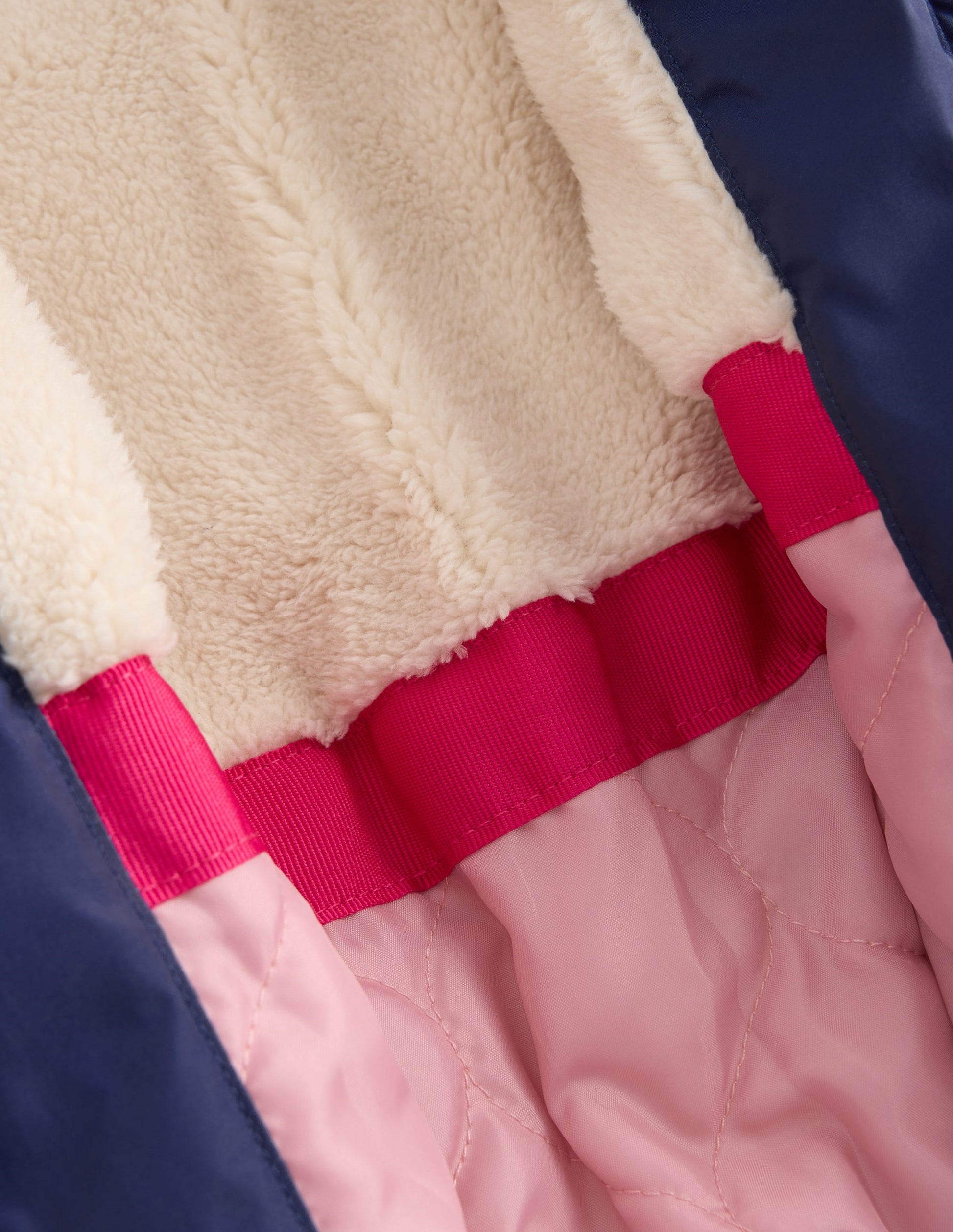 Origineller wattierter Mantel-Marineblau Platzierter Vogeldruck-9