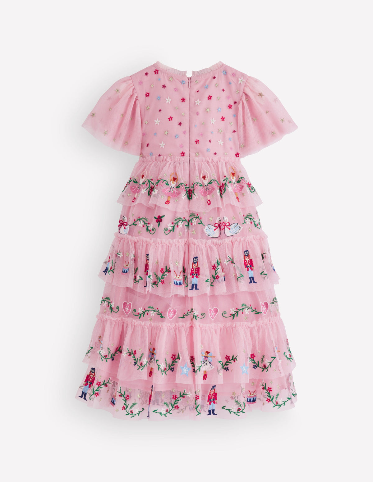 Robe brodée en tulle à volants-Zephyr - Image 3