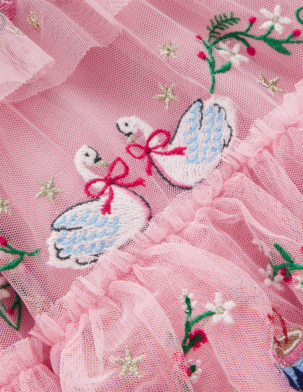 Robe brodée en tulle à volants-Zephyr - Image 4