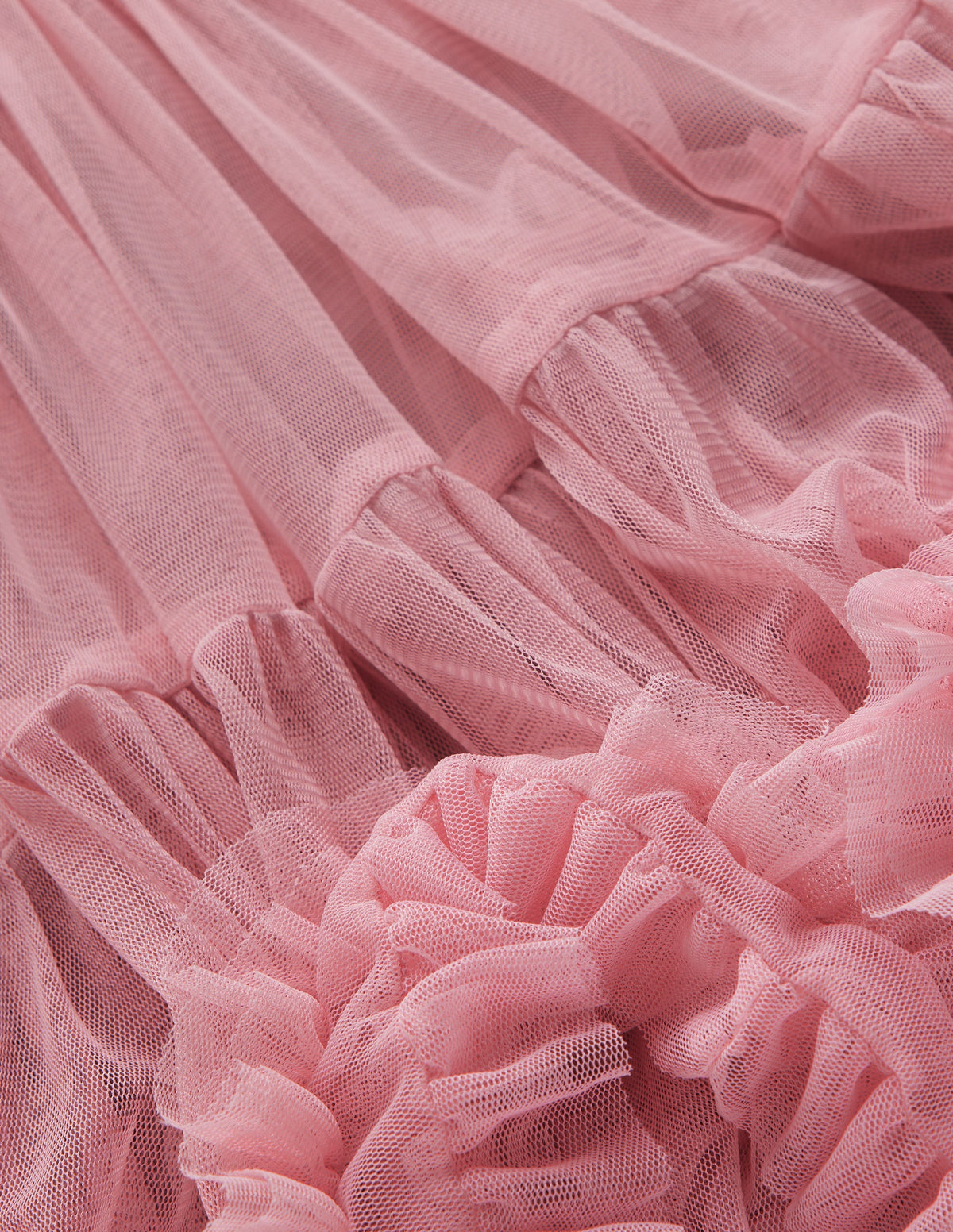 Robe de cérémonie en velours et tulle-Rose vintage - Image 3