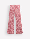Gerippte, ausgestellte Leggings-Vintage-Rosa Zebra