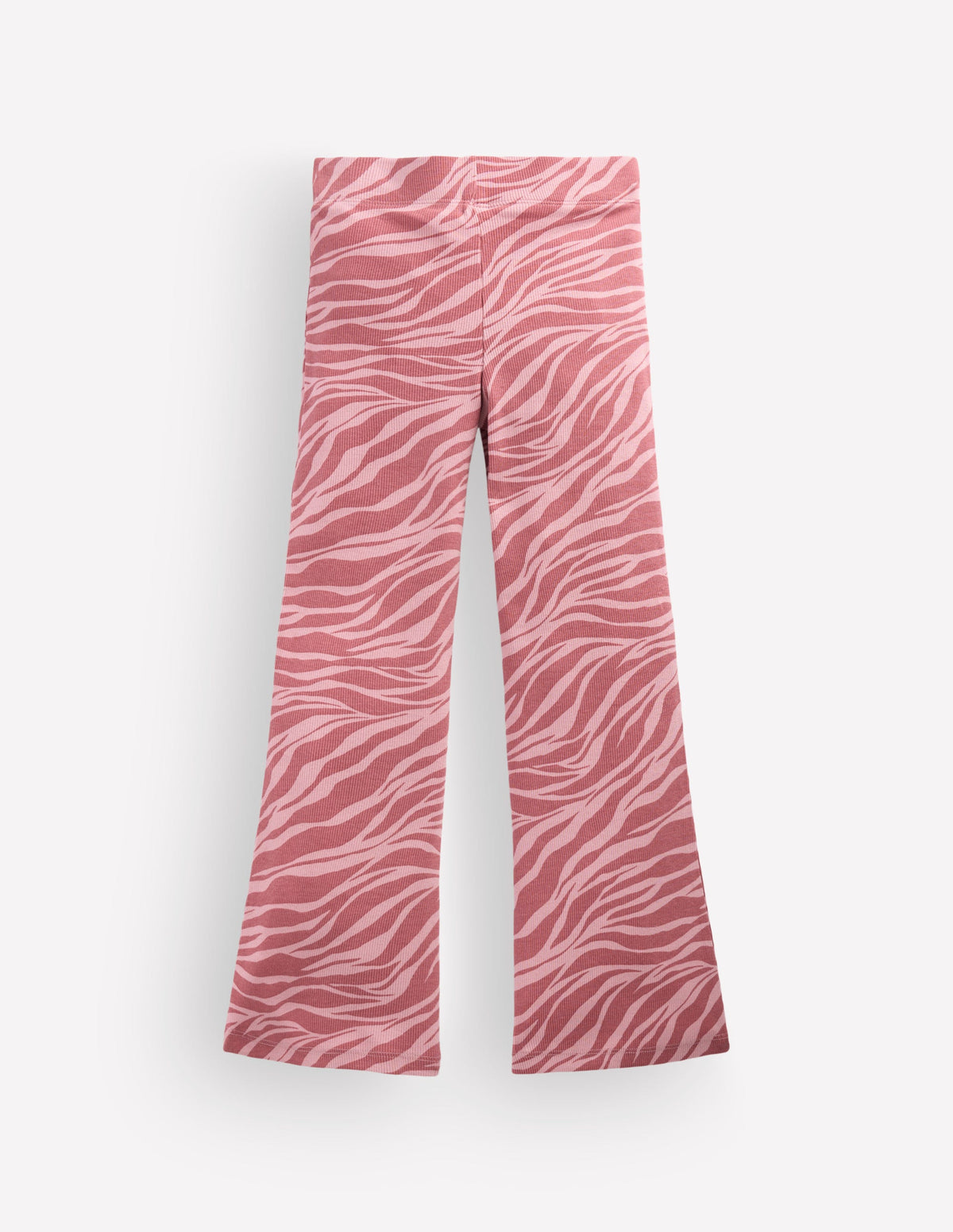 Gerippte, ausgestellte Leggings-Vintage-Rosa Zebra - Image 2