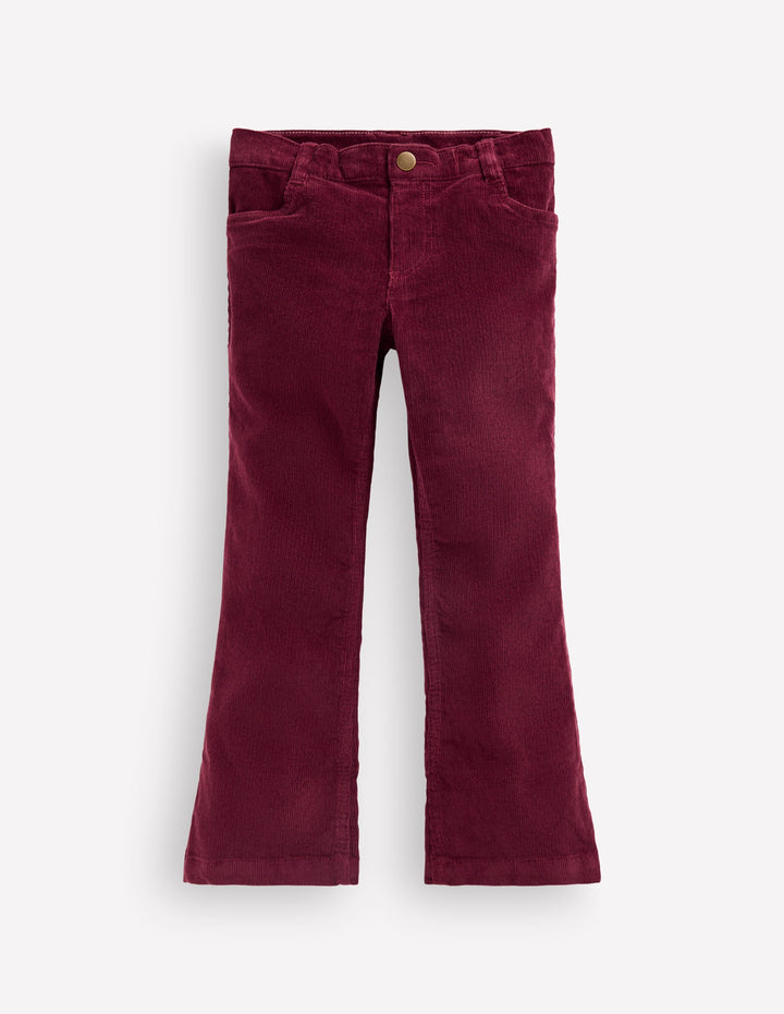 Jeans mit leichtem Schlag-Dunkelviolett, Cord