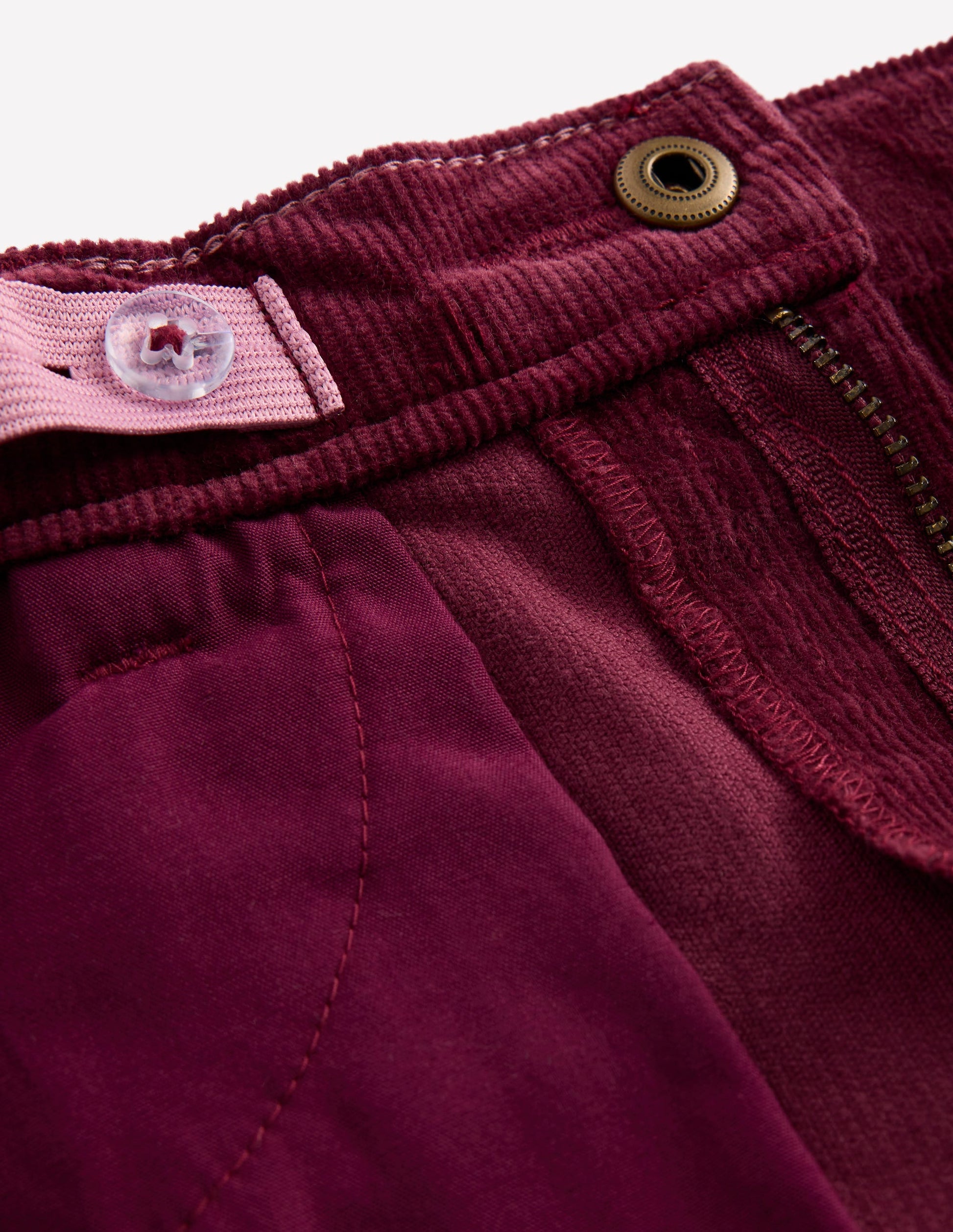 Jeans mit leichtem Schlag-Dunkelviolett, Cord-7