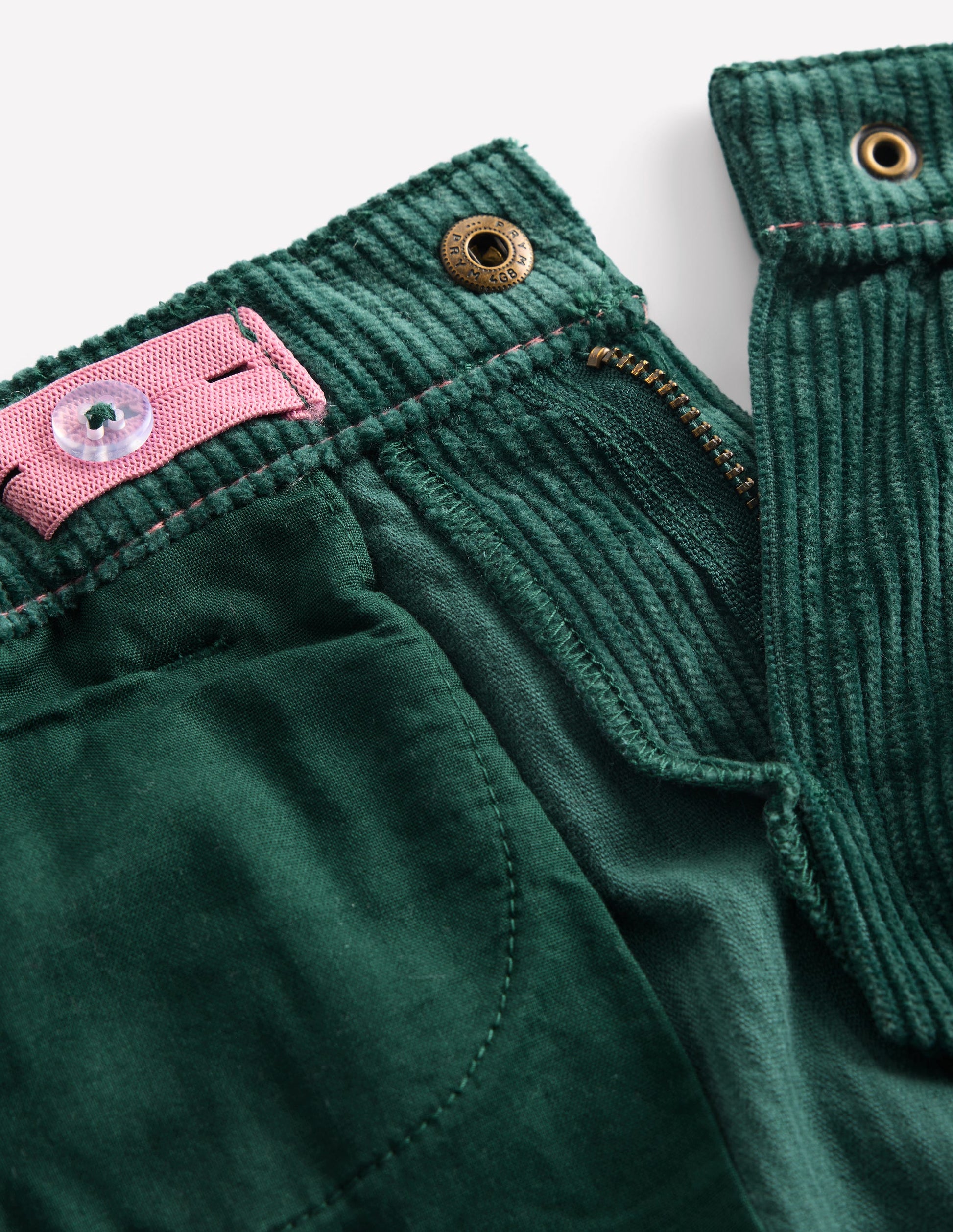 Jeans mit weitem Bein-Malachitgrün Cord-6