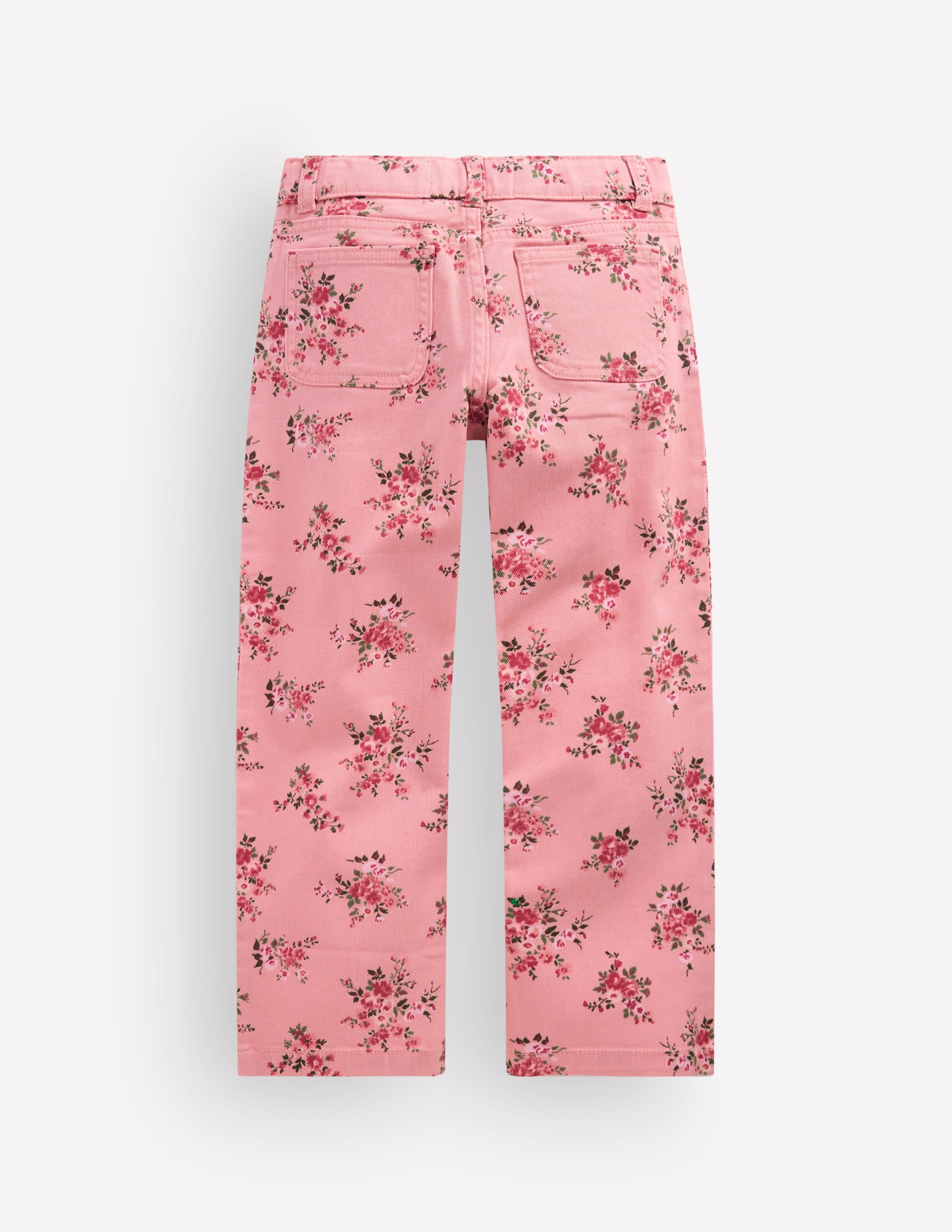 Gerade Jeans mit aufgesetzten Taschen-Rosa Quarz Weiches Blumenmuster - Image 3