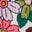 Eng anliegender, langer Schlafanzug-Blumenmuster