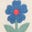 Eng anliegender Henley-Schlafanzug-Naturweiß Blumenmuster