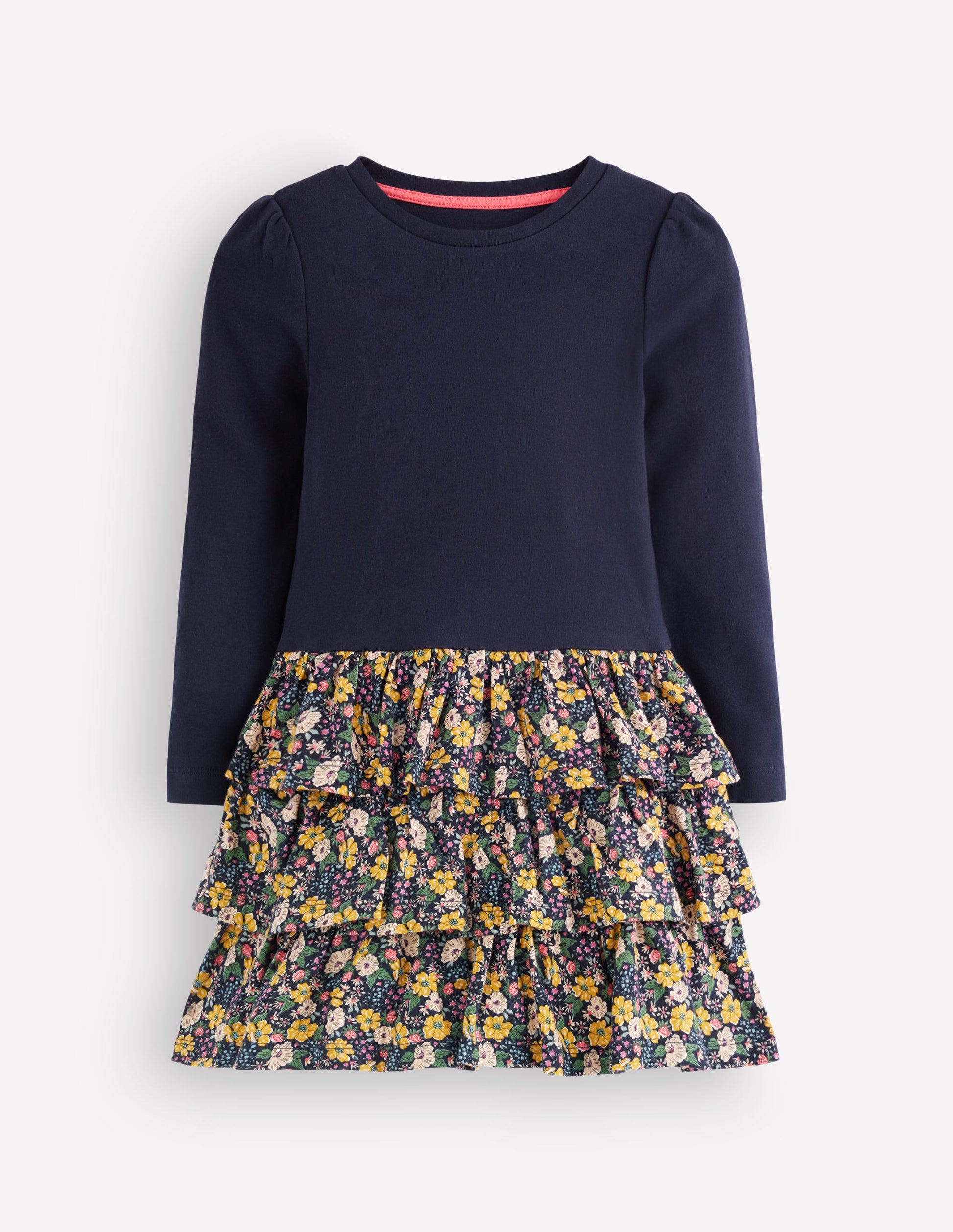 Cora RaRa Jerseykleid-Blau Geblümt-1