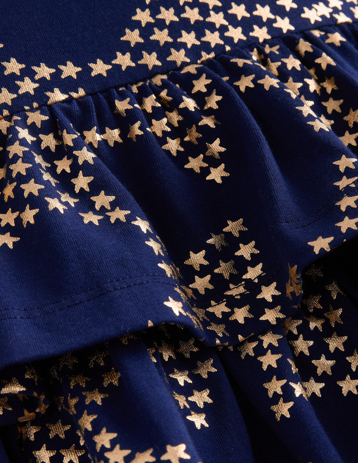 Cora RaRa Jerseykleid-Marineblau Foliensterne-3