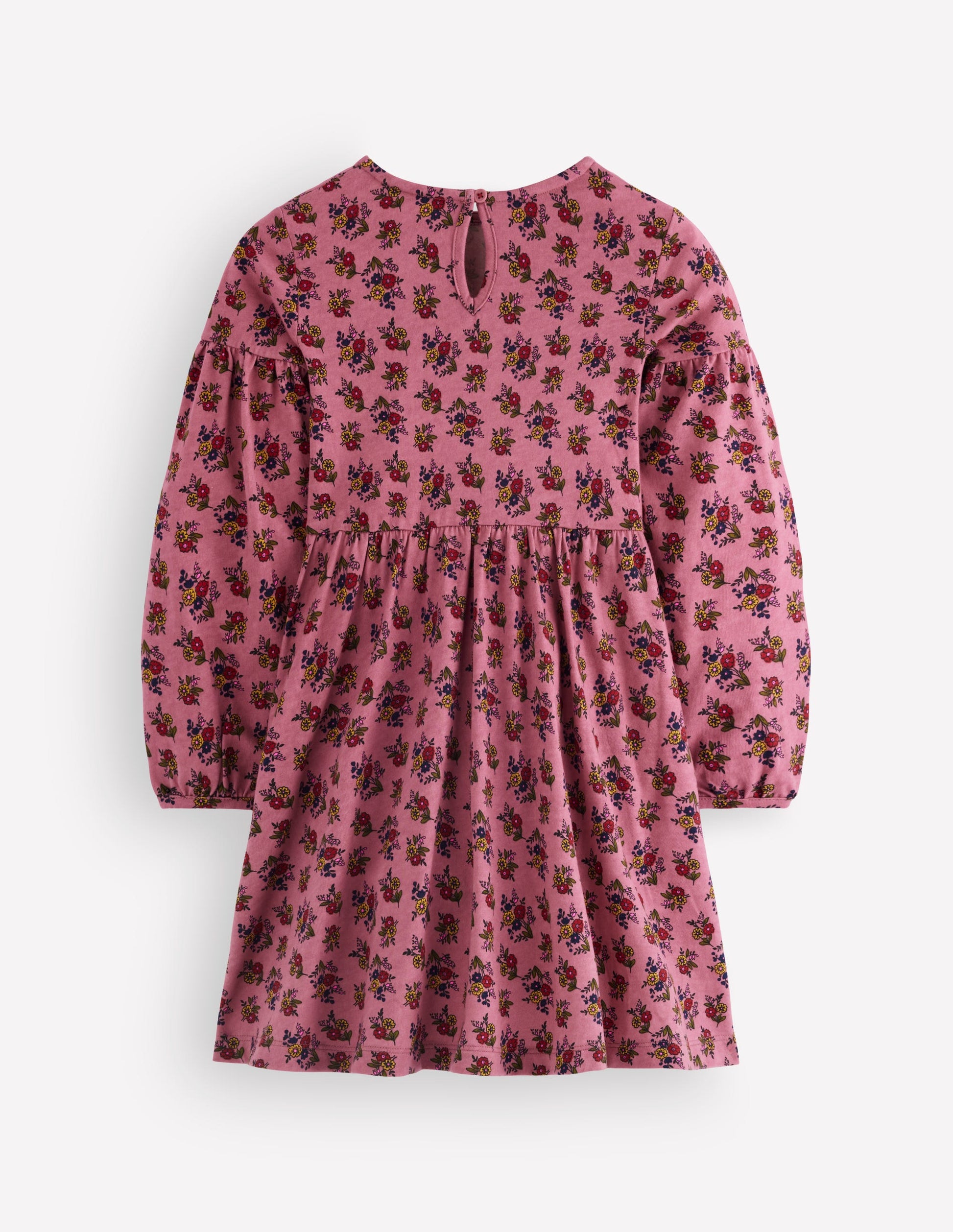Madeline Kleid mit Blousonärmeln-Pink Geblümt-2
