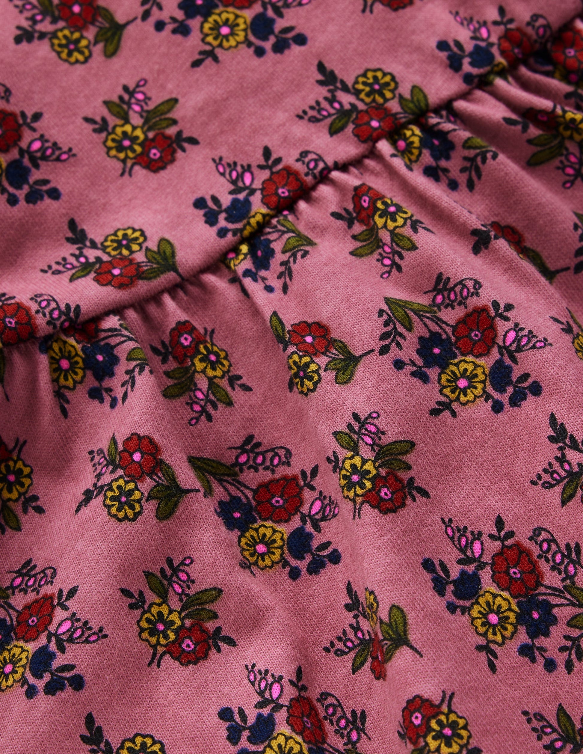 Madeline Kleid mit Blousonärmeln-Pink Geblümt-3