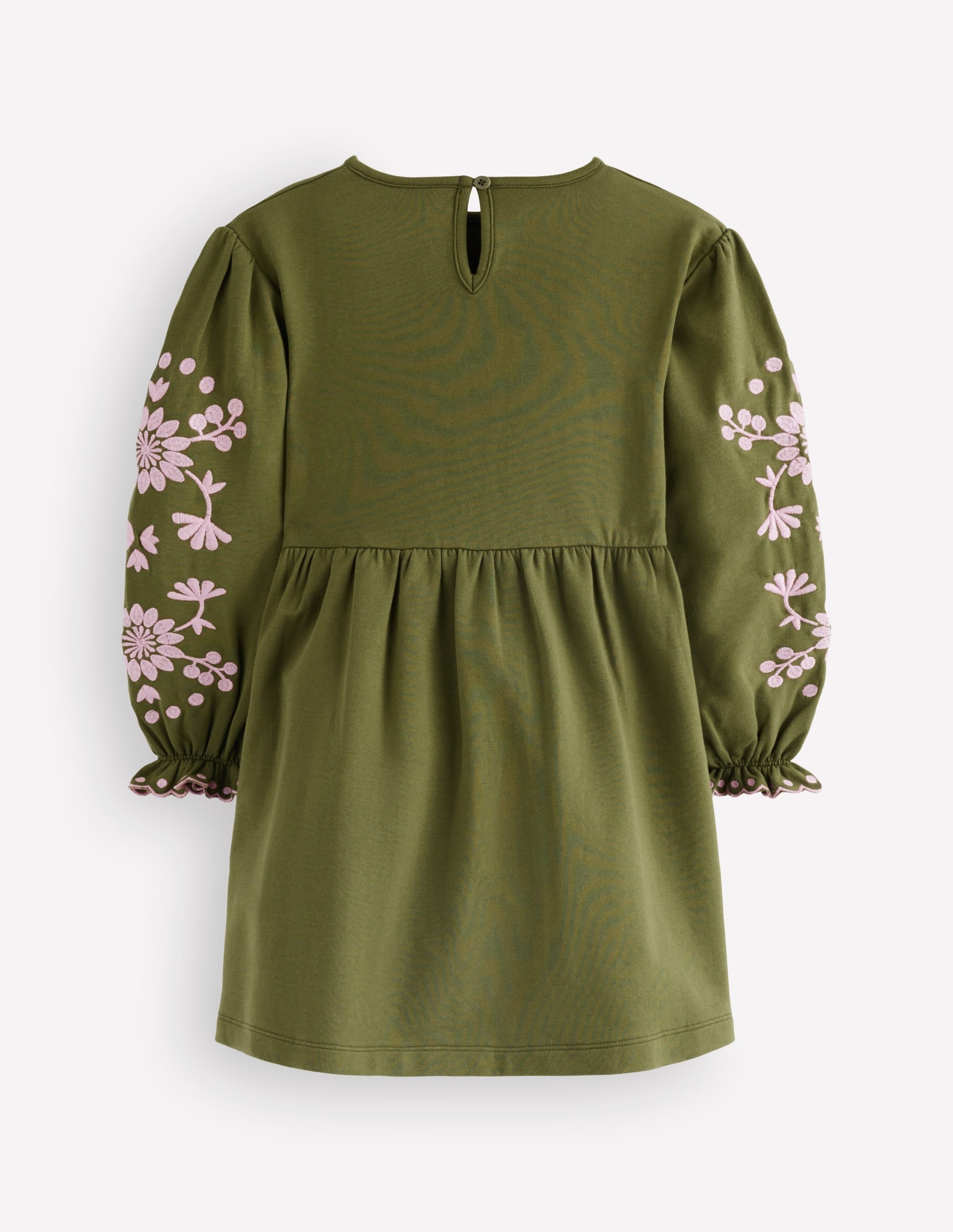 Kleid mit bestickten Ärmeln-Juwelengrün - Image 2
