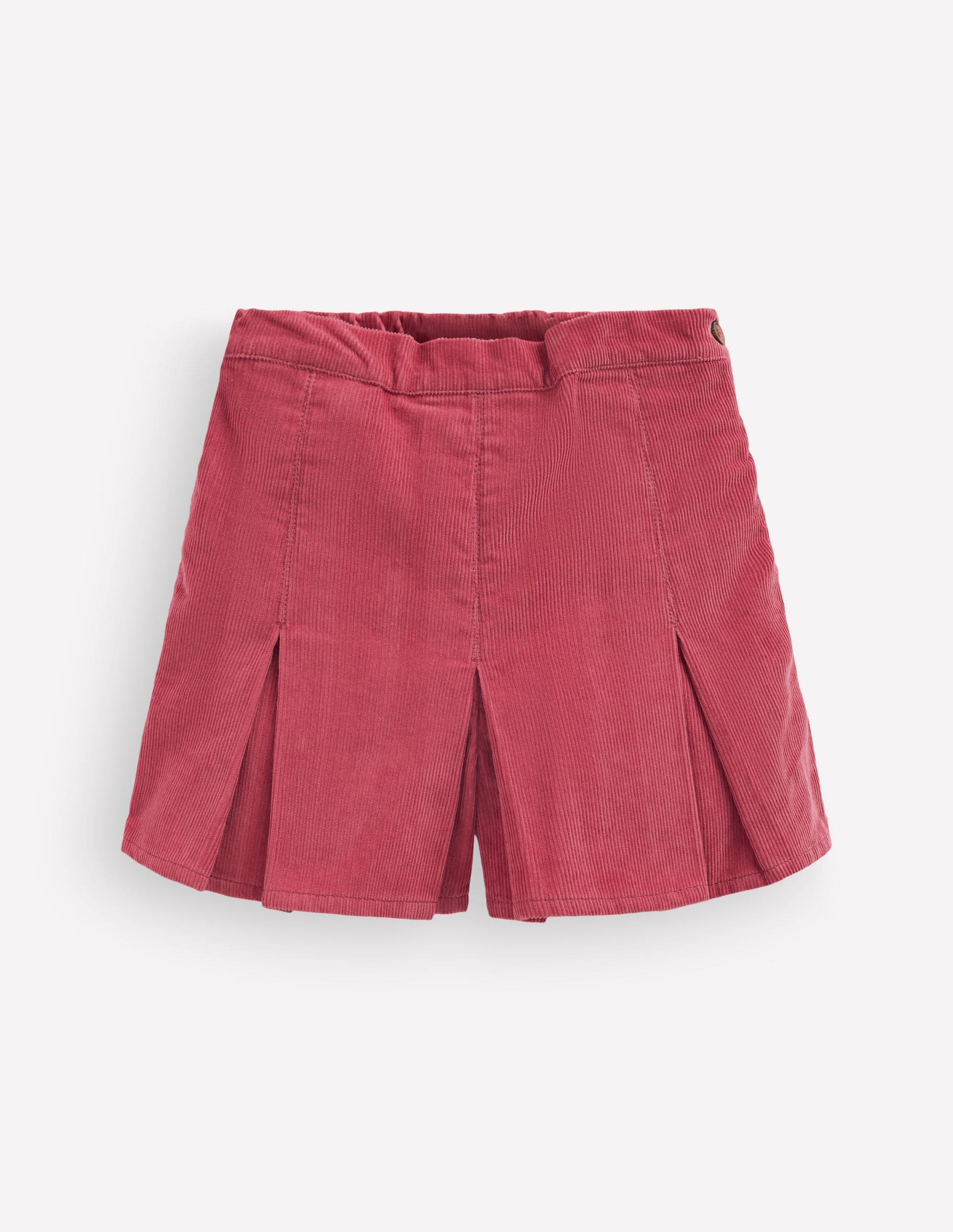 Plissierter Skort-Winter Puderrosa Cord-5