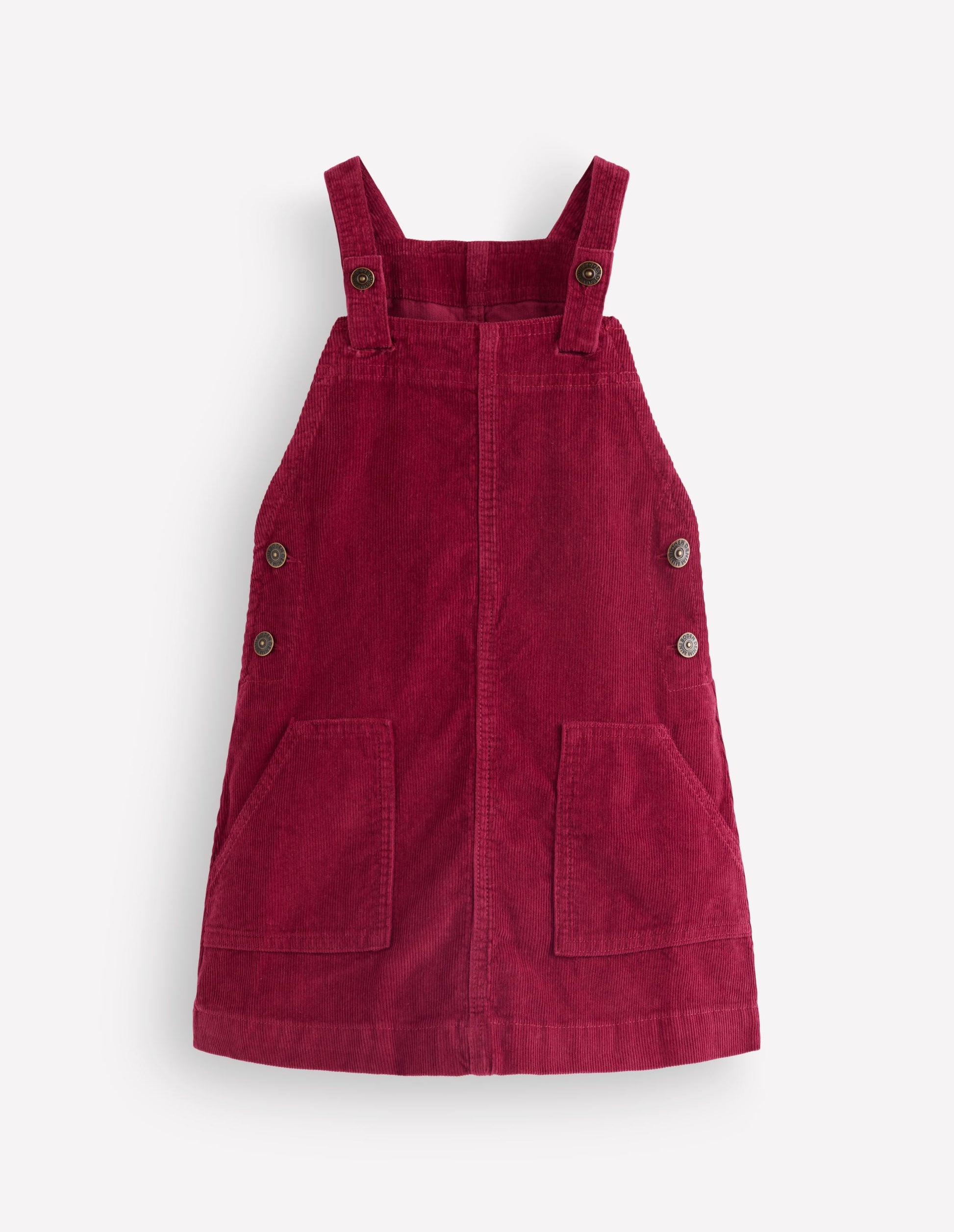 Adeline Latzkleid in A-Linie-Kastanienrot Cord-5