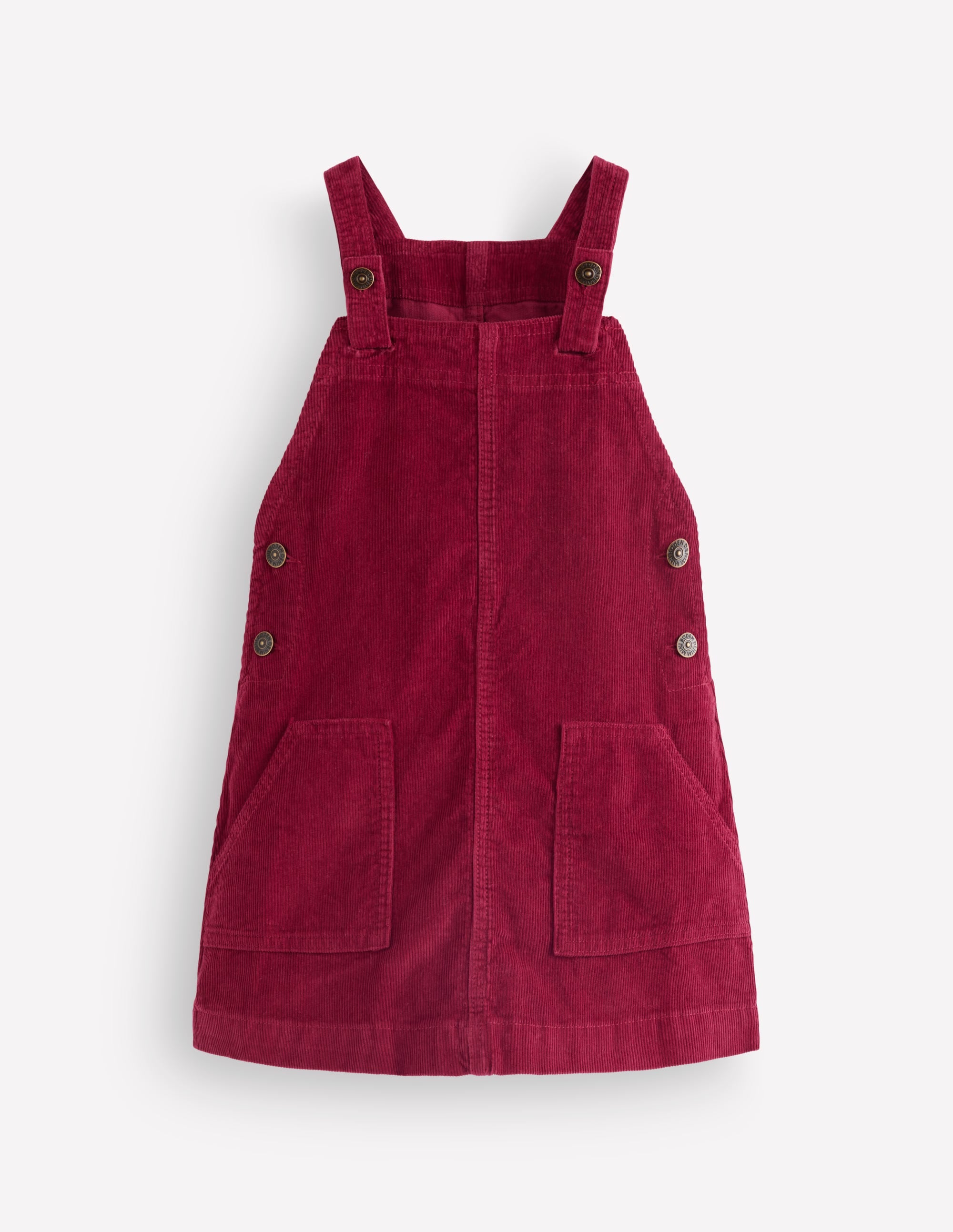 Adeline Latzkleid in A-Linie-Kastanienrot Cord - Image 5