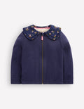 Jacke mit Fleecefutter und Reißverschluss-Marineblau