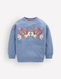 Bobbie Sweatshirt mit Applikation-Blau Pegasus