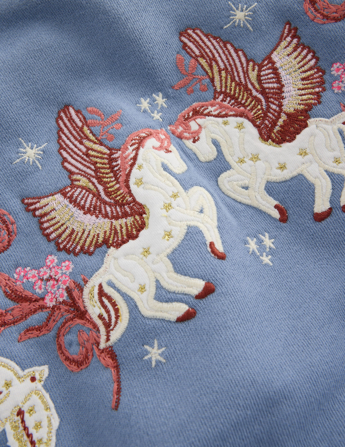 Bobbie Sweatshirt mit Applikation-Blau Pegasus-3