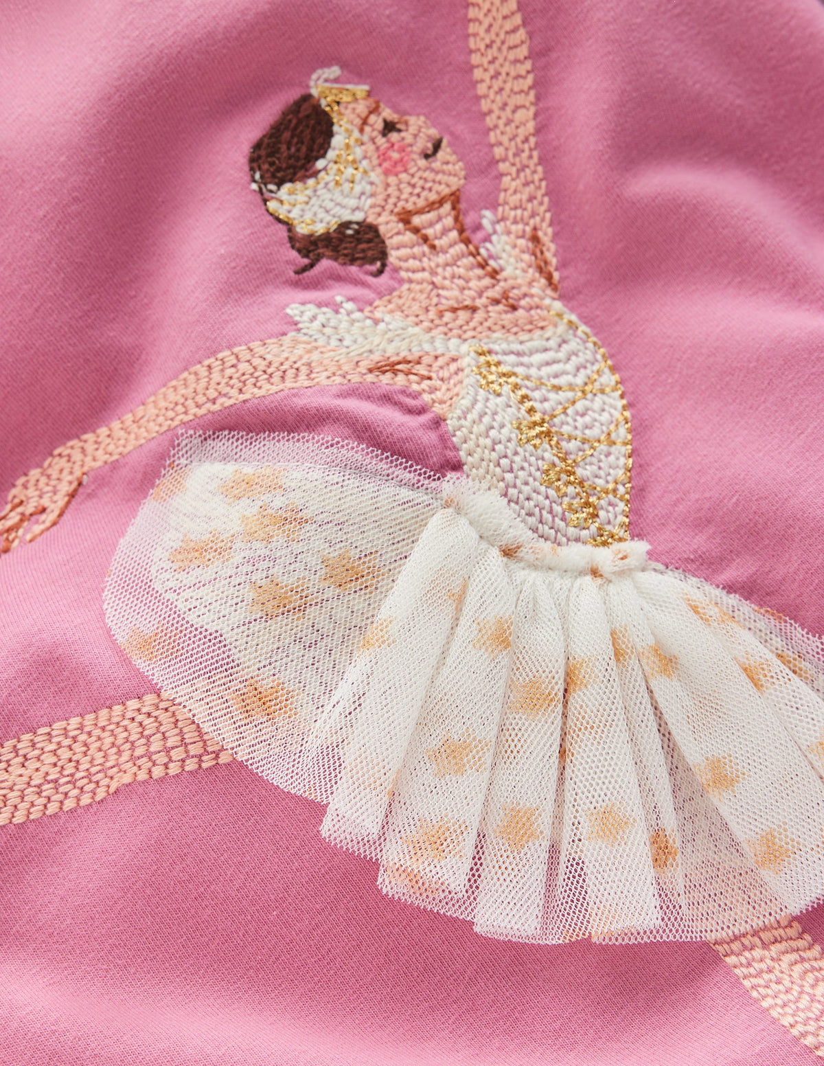 Langarmshirt mit Superstich-Design-Rosa Ballerina - Image 3