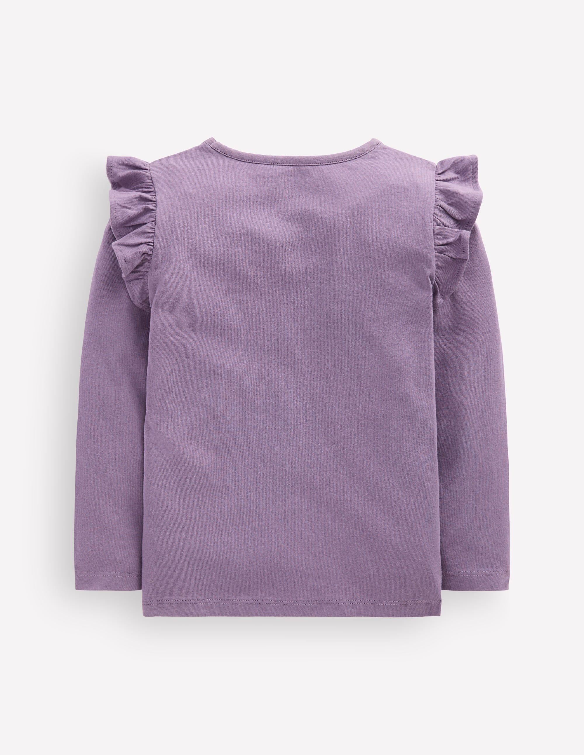 Langarmshirt mit Superstich-Design-Nachtlila Eule - Image 2