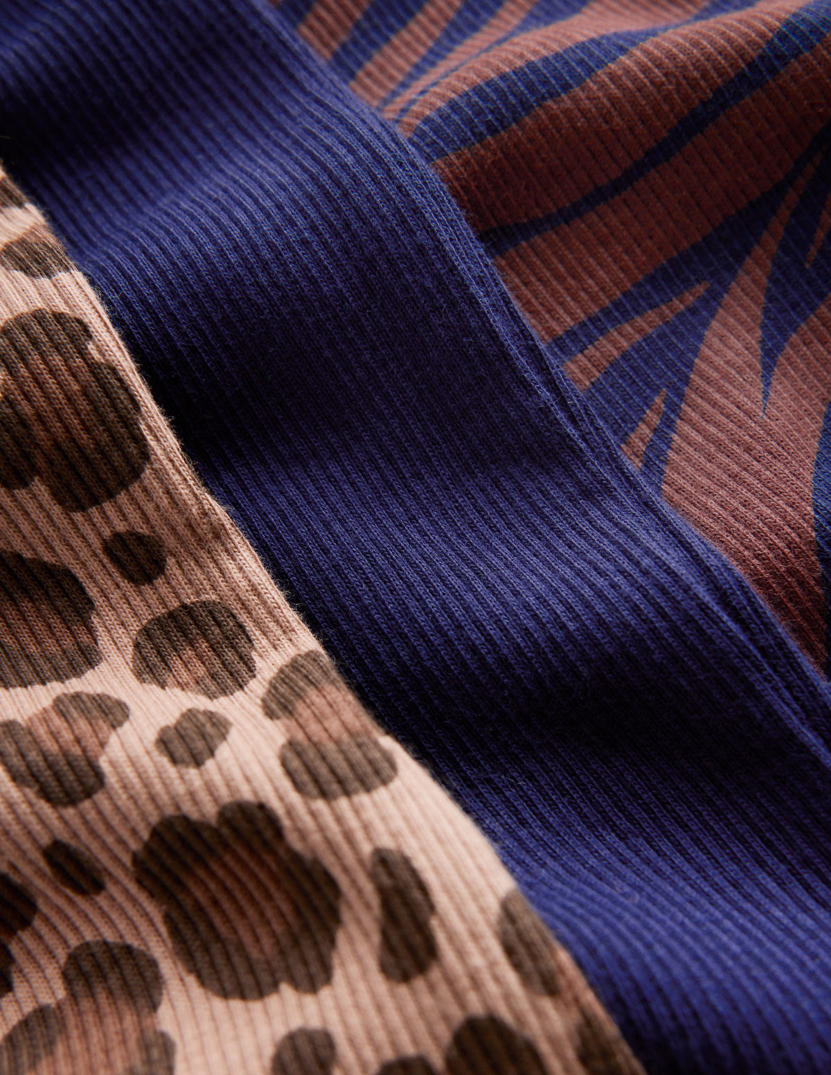 3 leggings côtelés évasés-Animal multi-3
