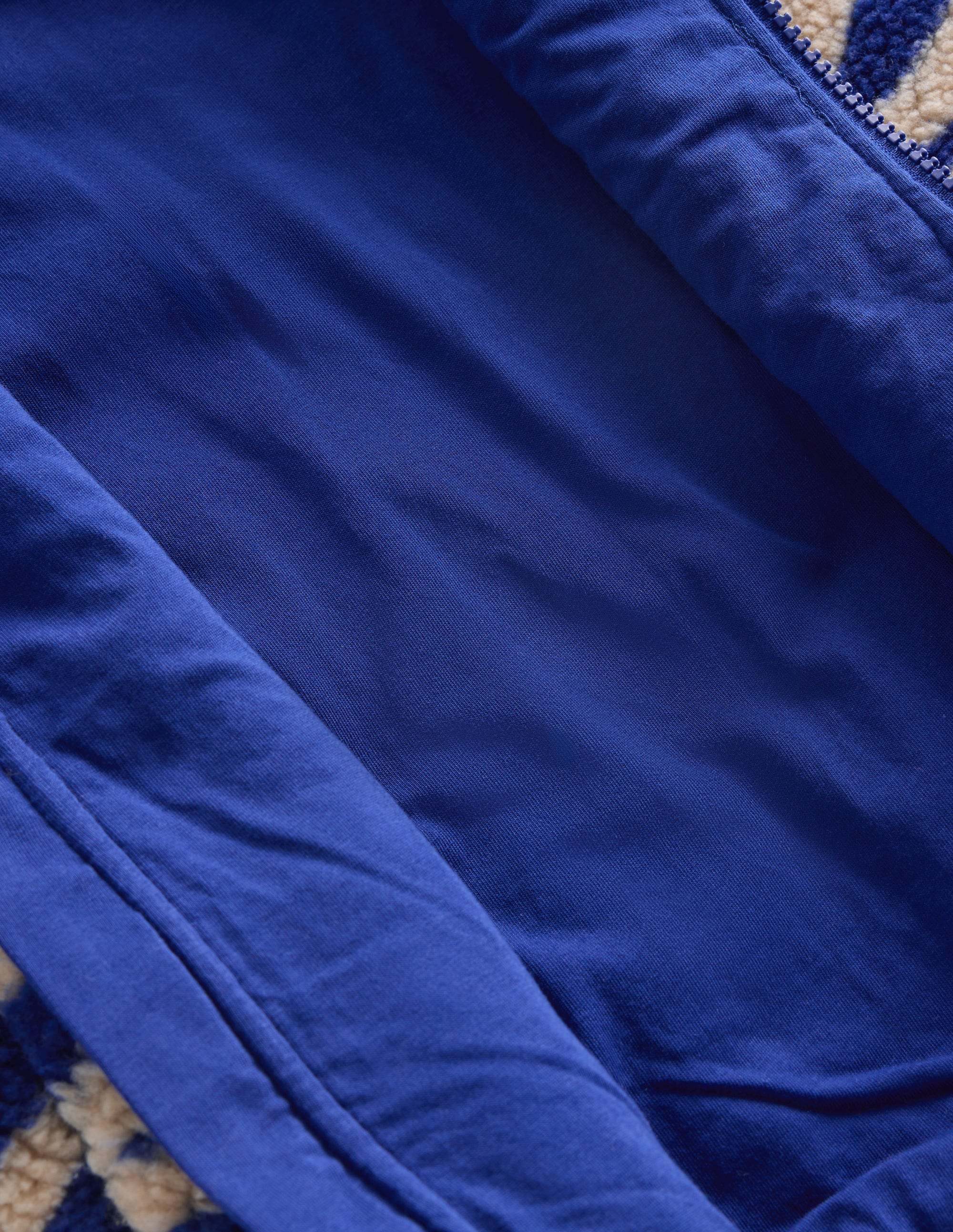 Teddyfelljacke mit Kragen-Teddyfell Zebramuster und Marineblau - Image 6