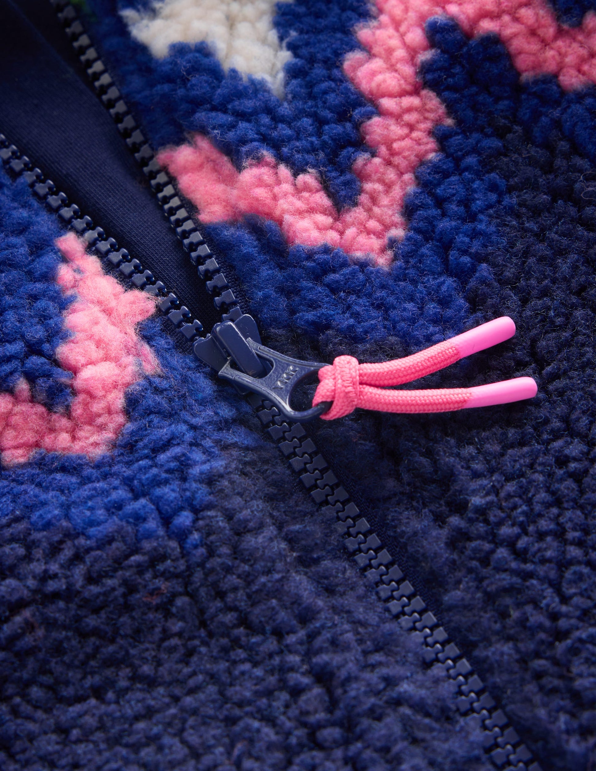 Teddyfelljacke mit Kragen-Navy mit Fair Isle-5