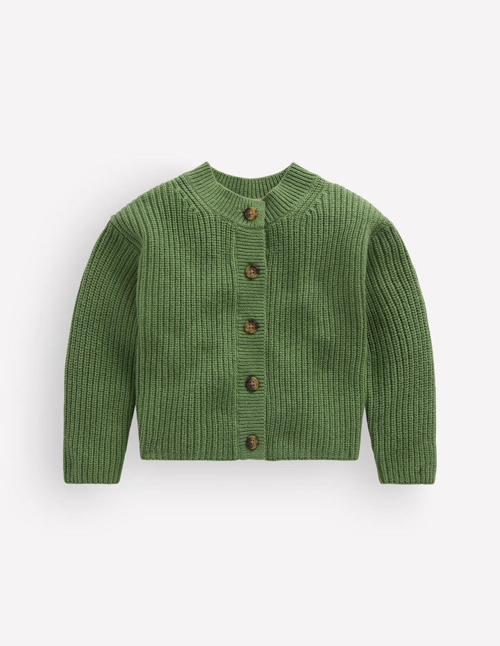Grobstrickjacke für den Alltag-Zartes Grün, Meliert