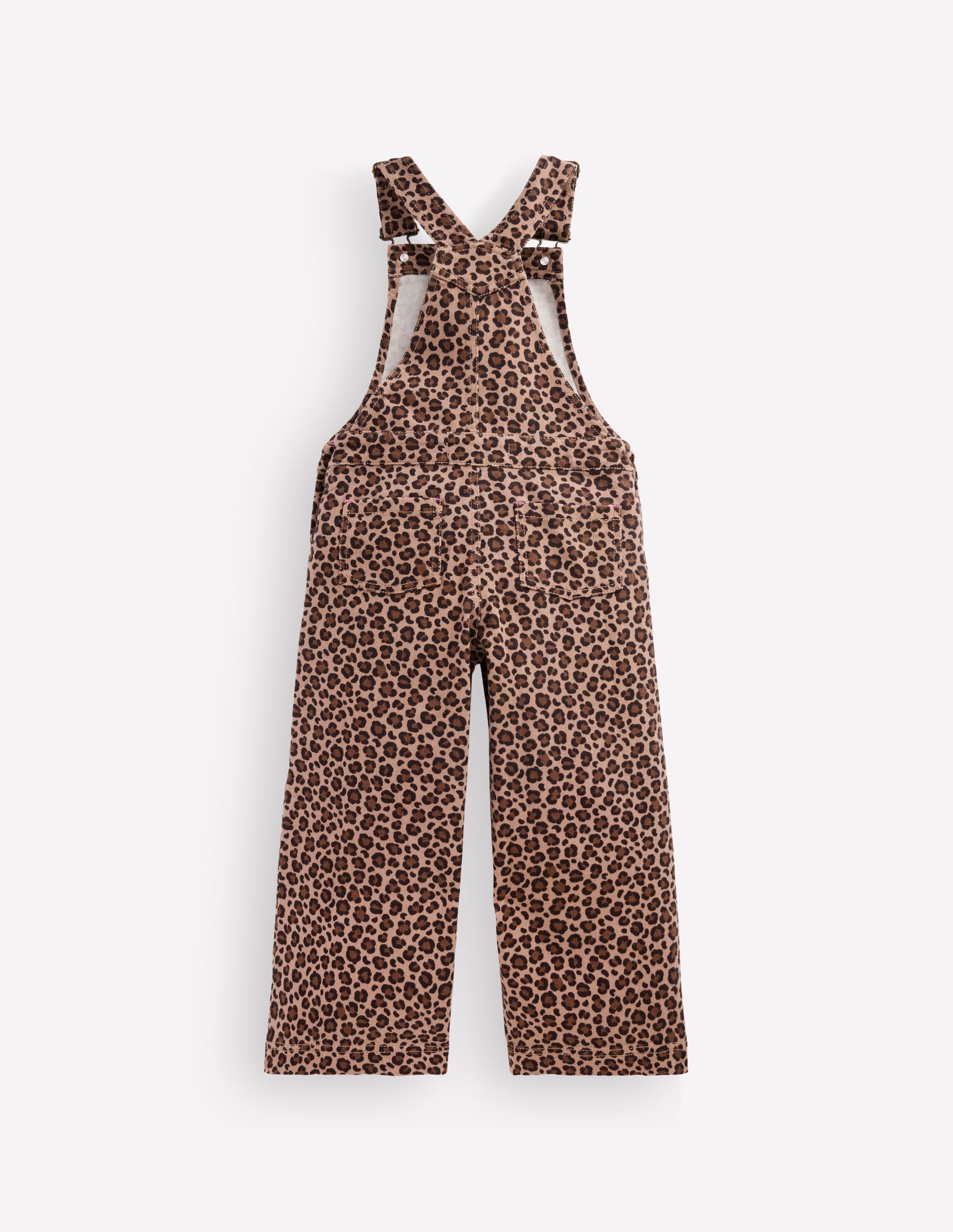 Latzhose mit weitem Bein-Braun, Leopardenmuster - Image 2