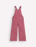 Latzhose mit weitem Bein-Rosa Heide Cord