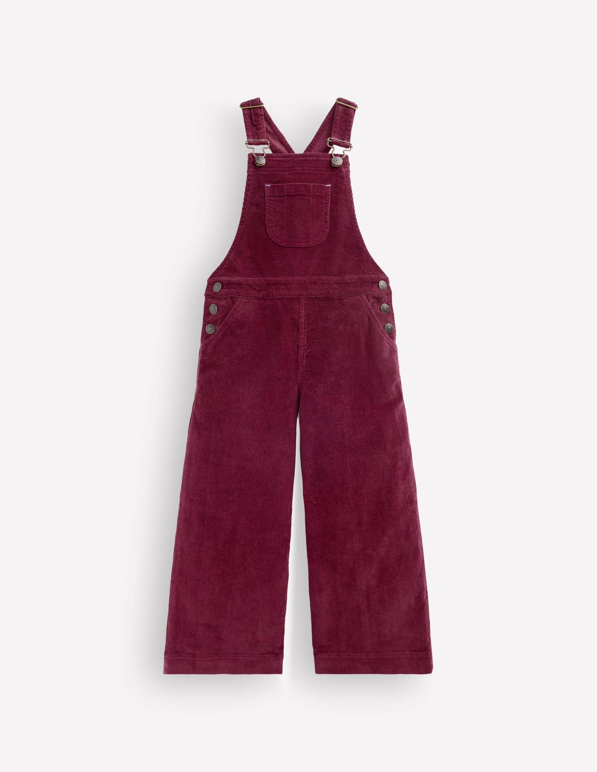 Latzhose mit weitem Bein-Dunkelviolett, Cord-3