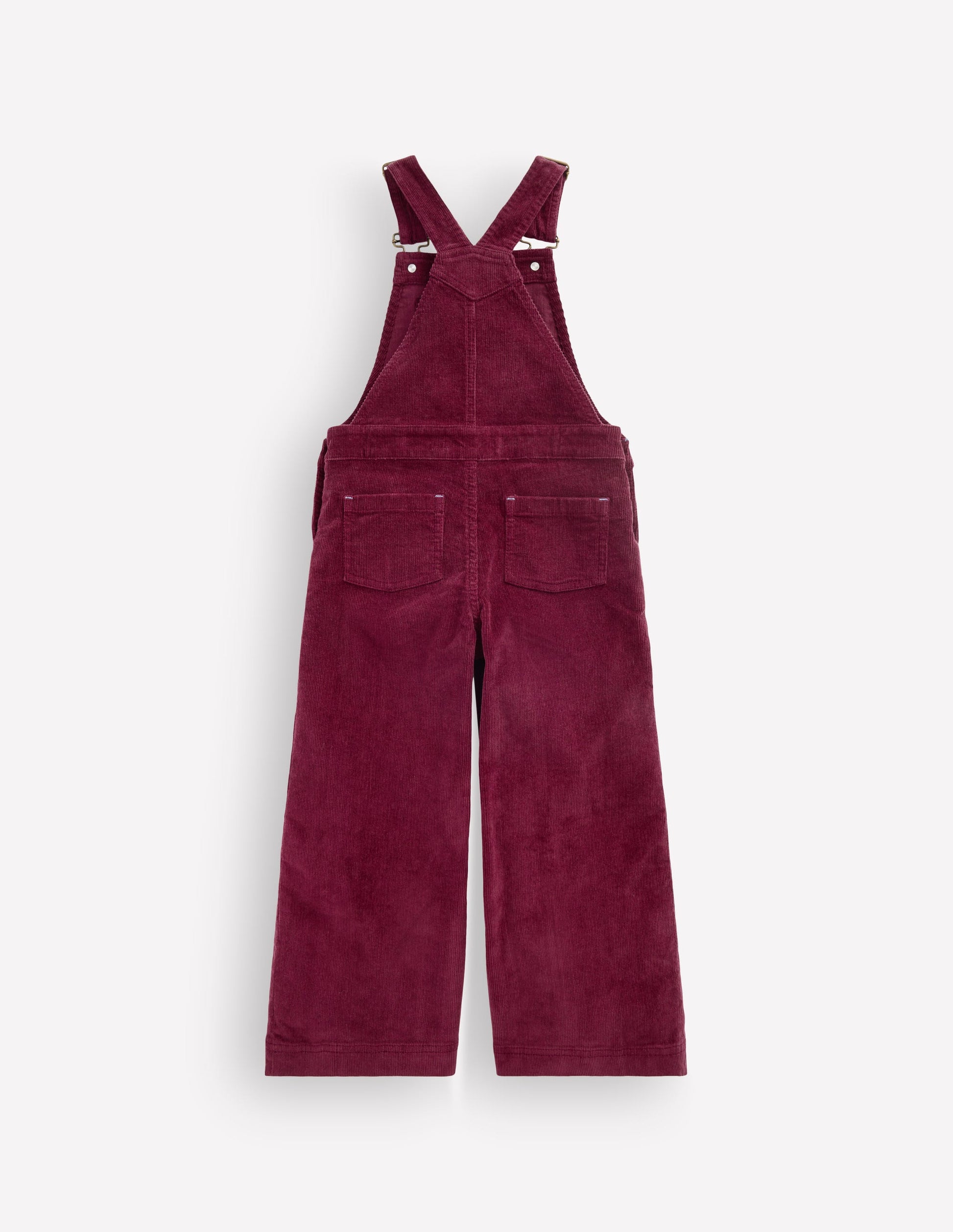 Latzhose mit weitem Bein-Dunkelviolett, Cord-4