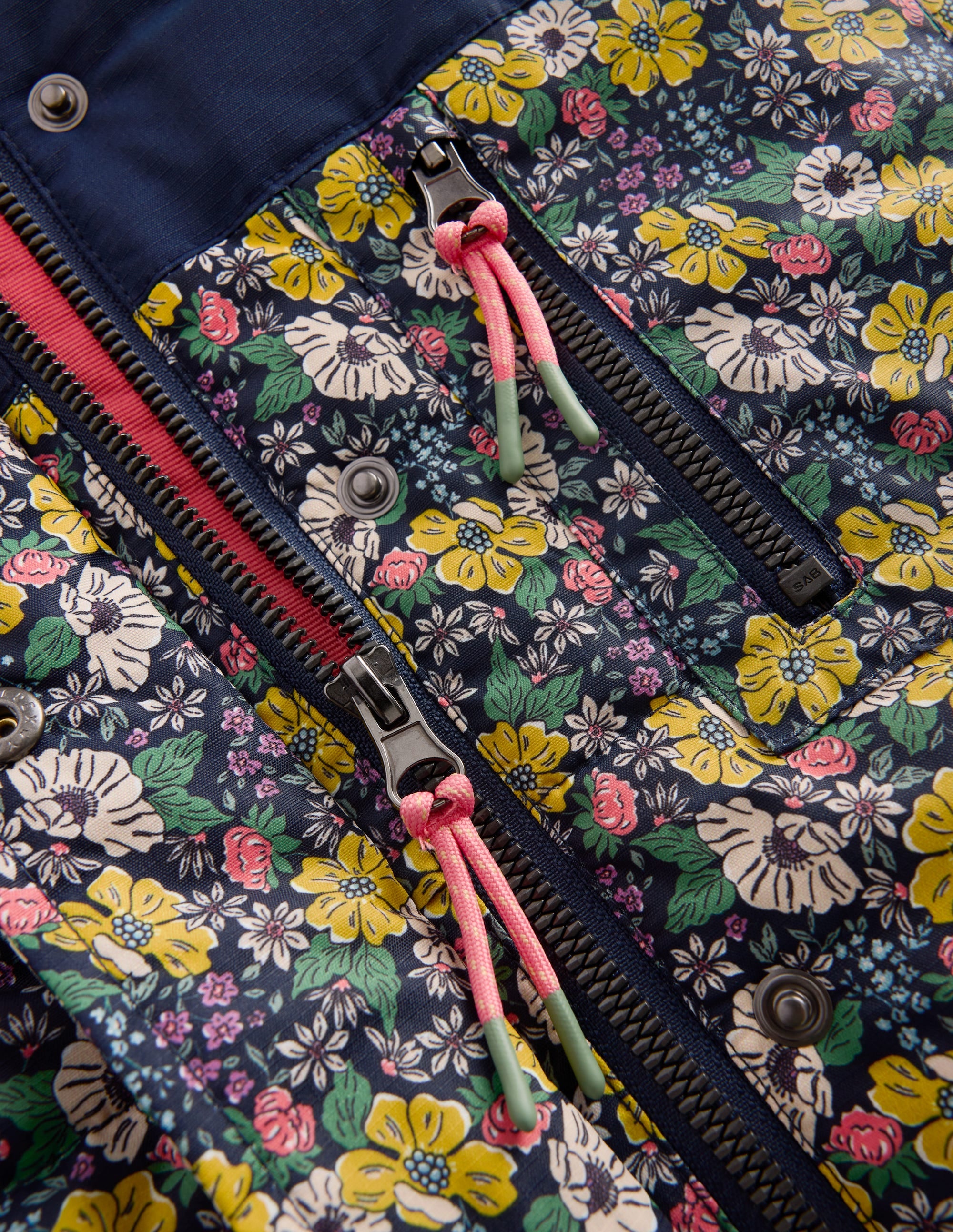 Steppmantel mit Teddyfellfutter-Französisches Marineblau Gemischtes Blumenbeet - Image 8