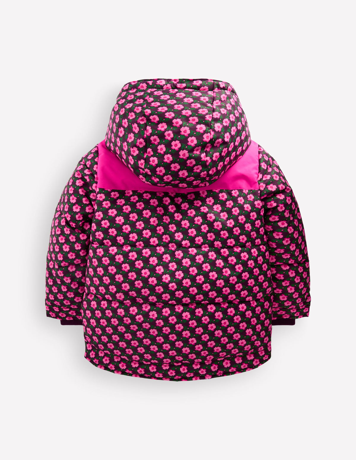 Steppmantel mit Teddyfellfutter-Rosa Stiefmütterchen Blume-2