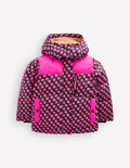 Steppmantel mit Teddyfellfutter-Rosa Stiefmütterchen Blume