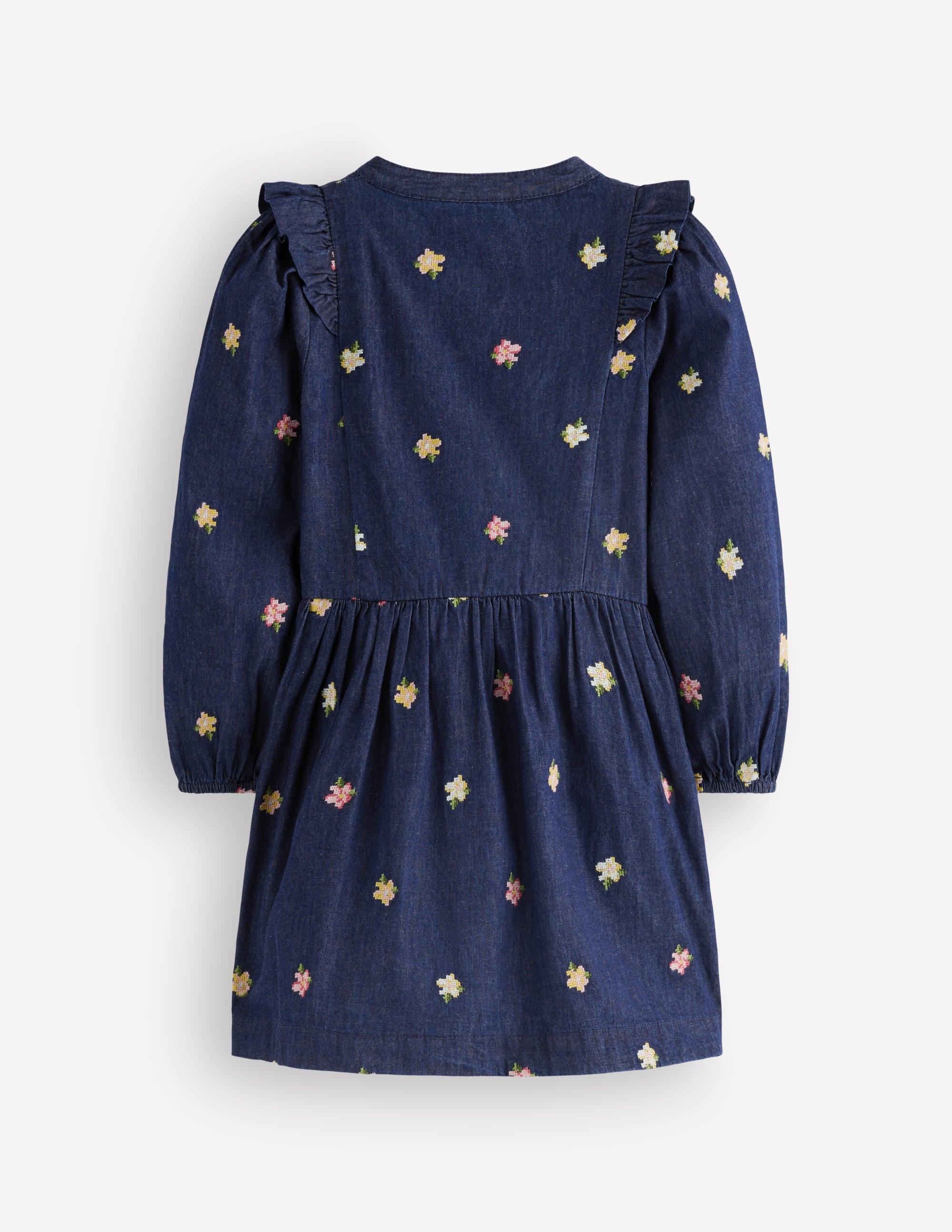 Robe-chemise Winnie à volants-Broderie denim - Image 4