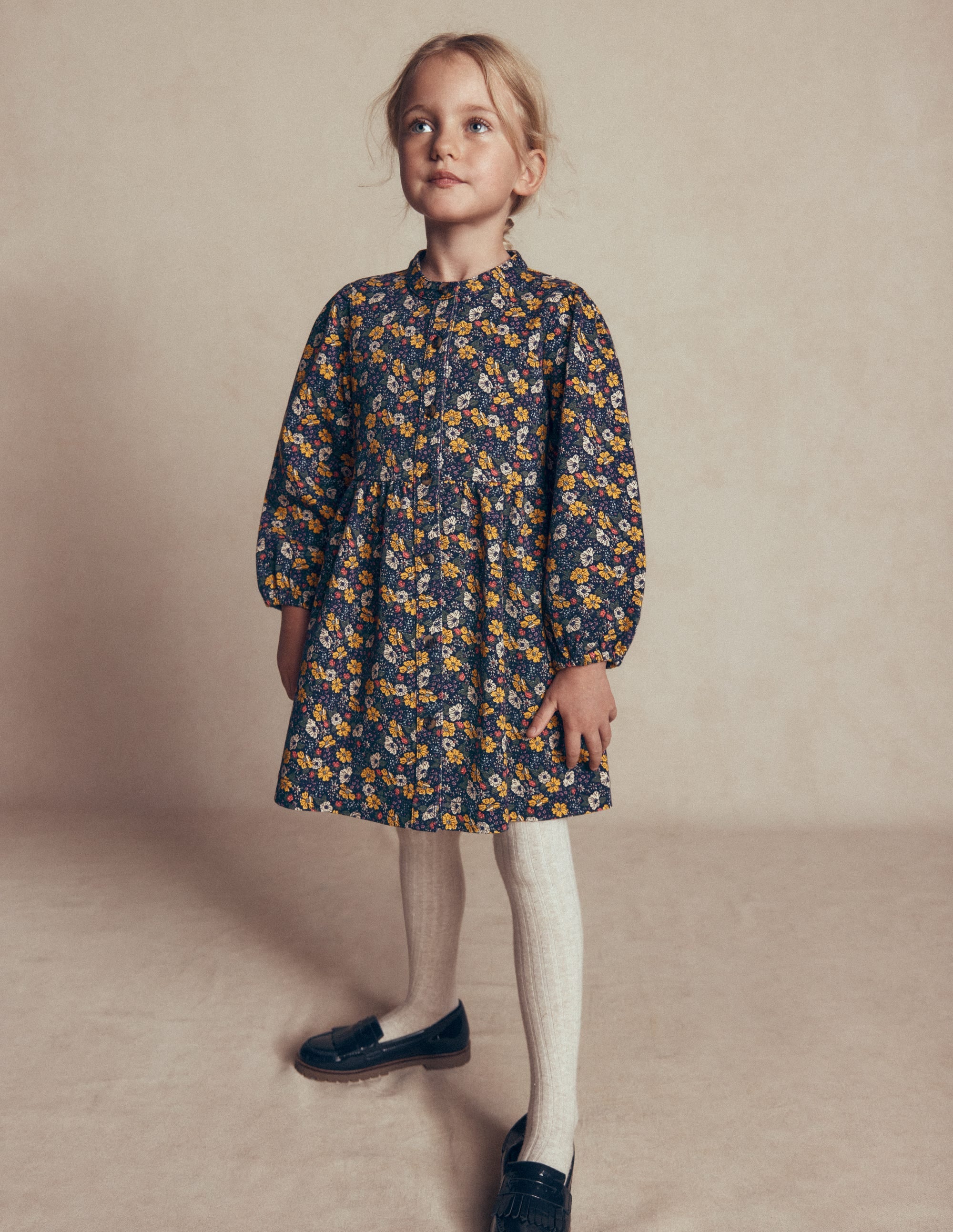 Betsy Gewebtes Kleid mit Puffärmeln-London-Stickerei - Image 1