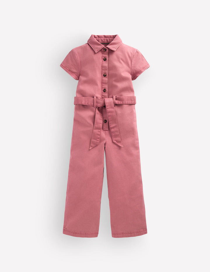Relaxed Printed Boilersuit-Pink Heather