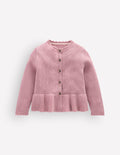 Pretty Peplum Cardigan-Rose Sparkle