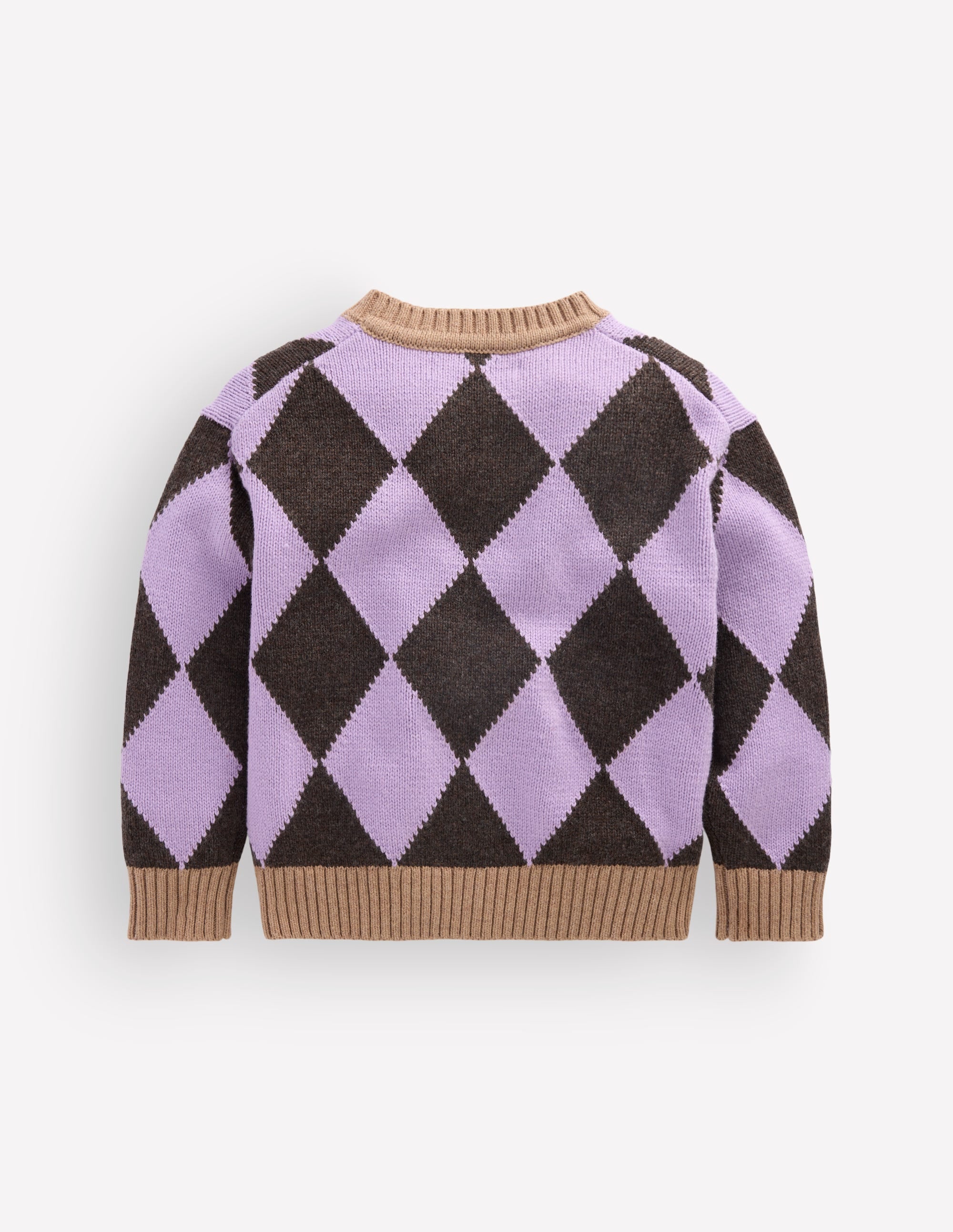 Lustige Strickjacke-Violett Argyle - Image 5
