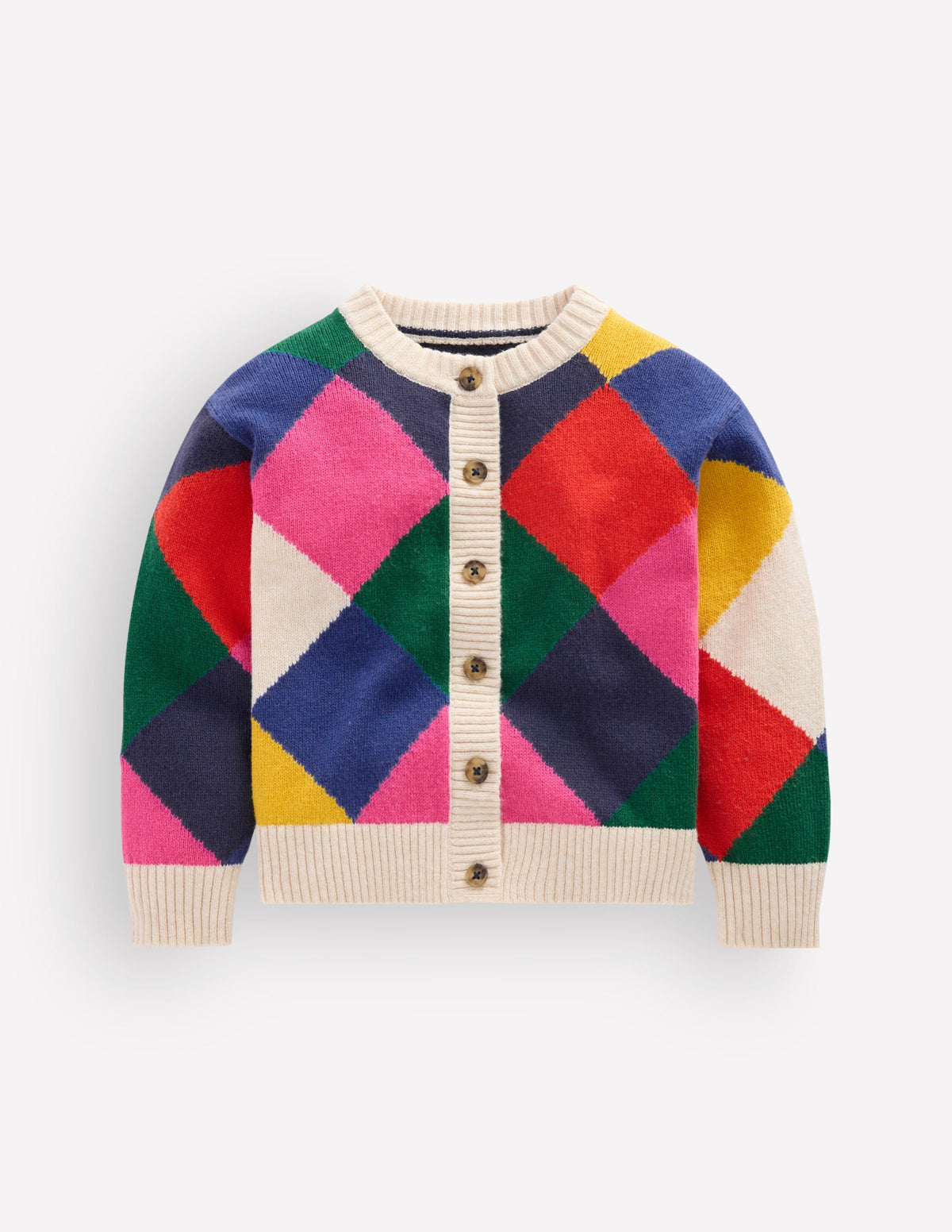 Lustige Strickjacke-Bunt Regenbogen Argyle - Image 2
