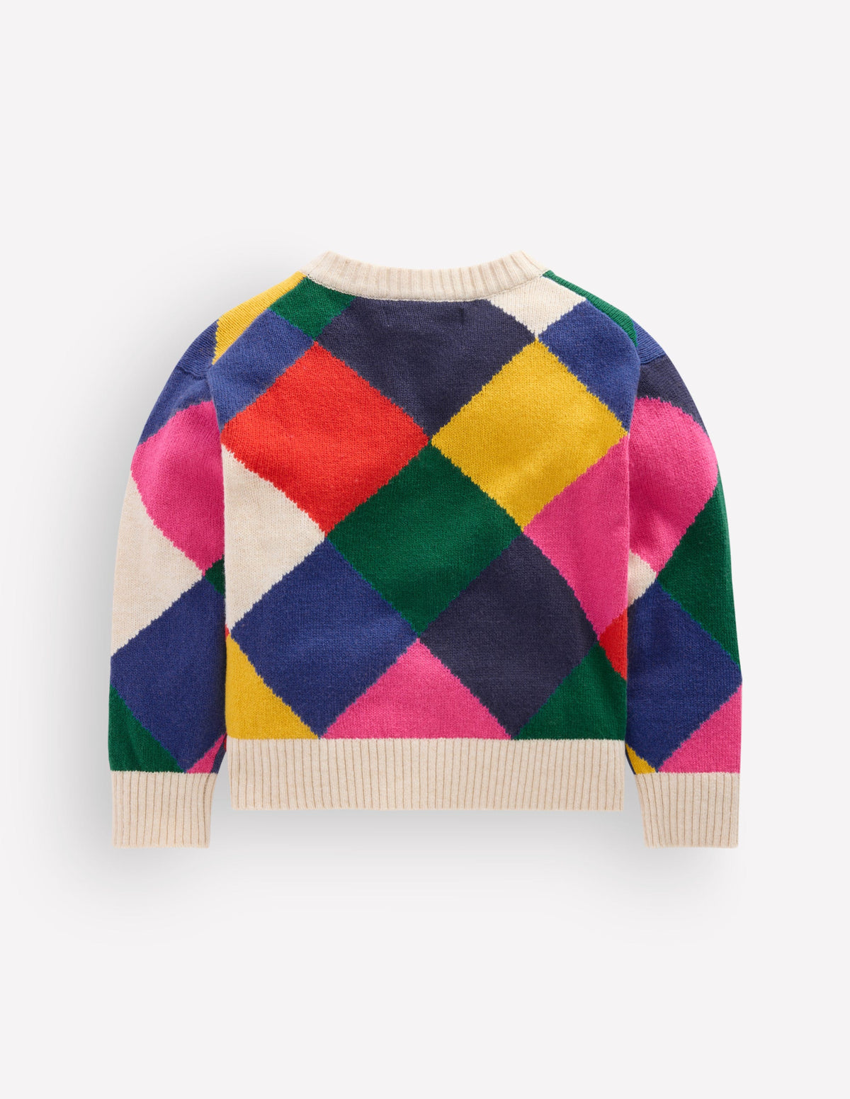 Lustige Strickjacke-Bunt Regenbogen Argyle-3