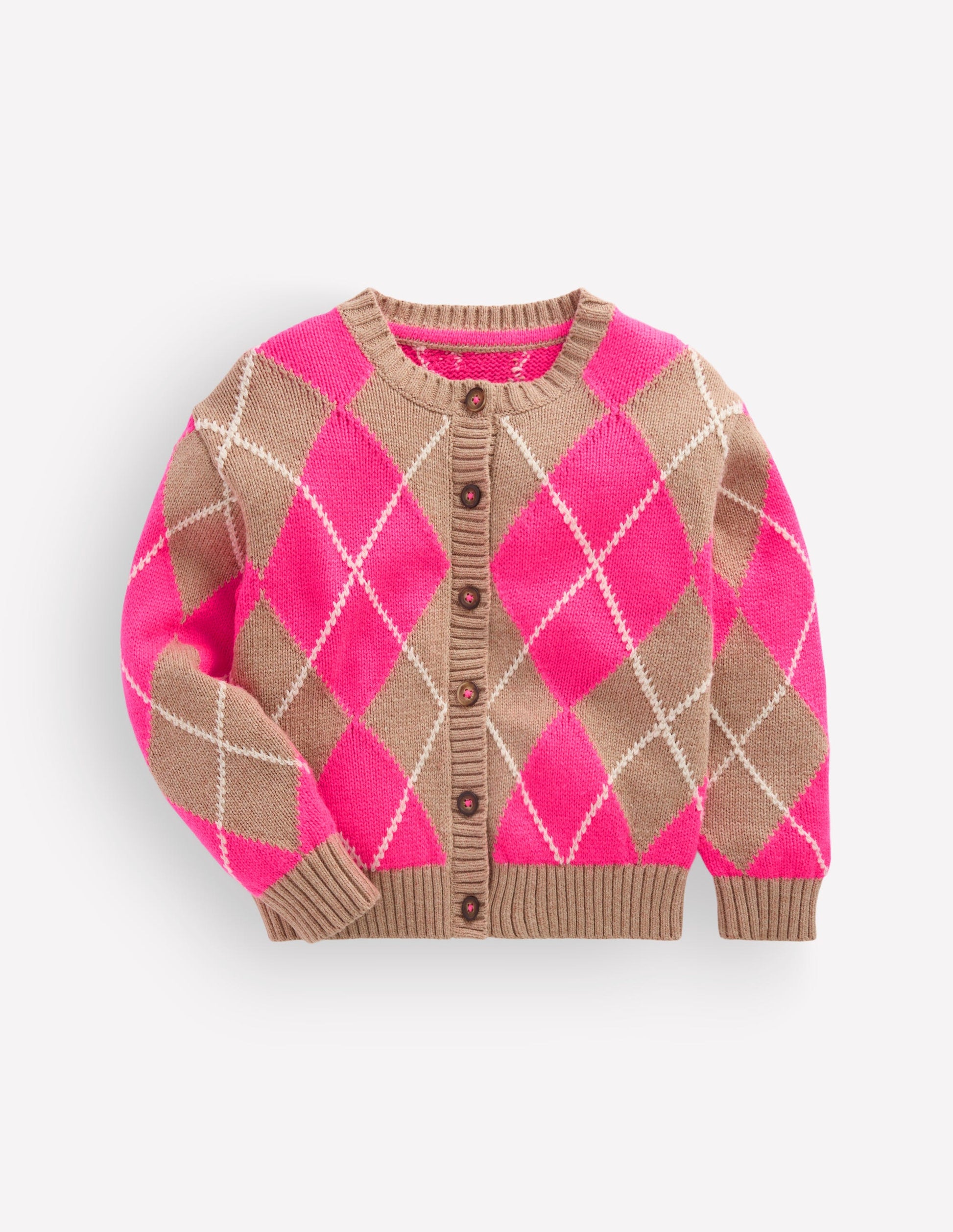 Lustige Strickjacke-Camel Meliert-7