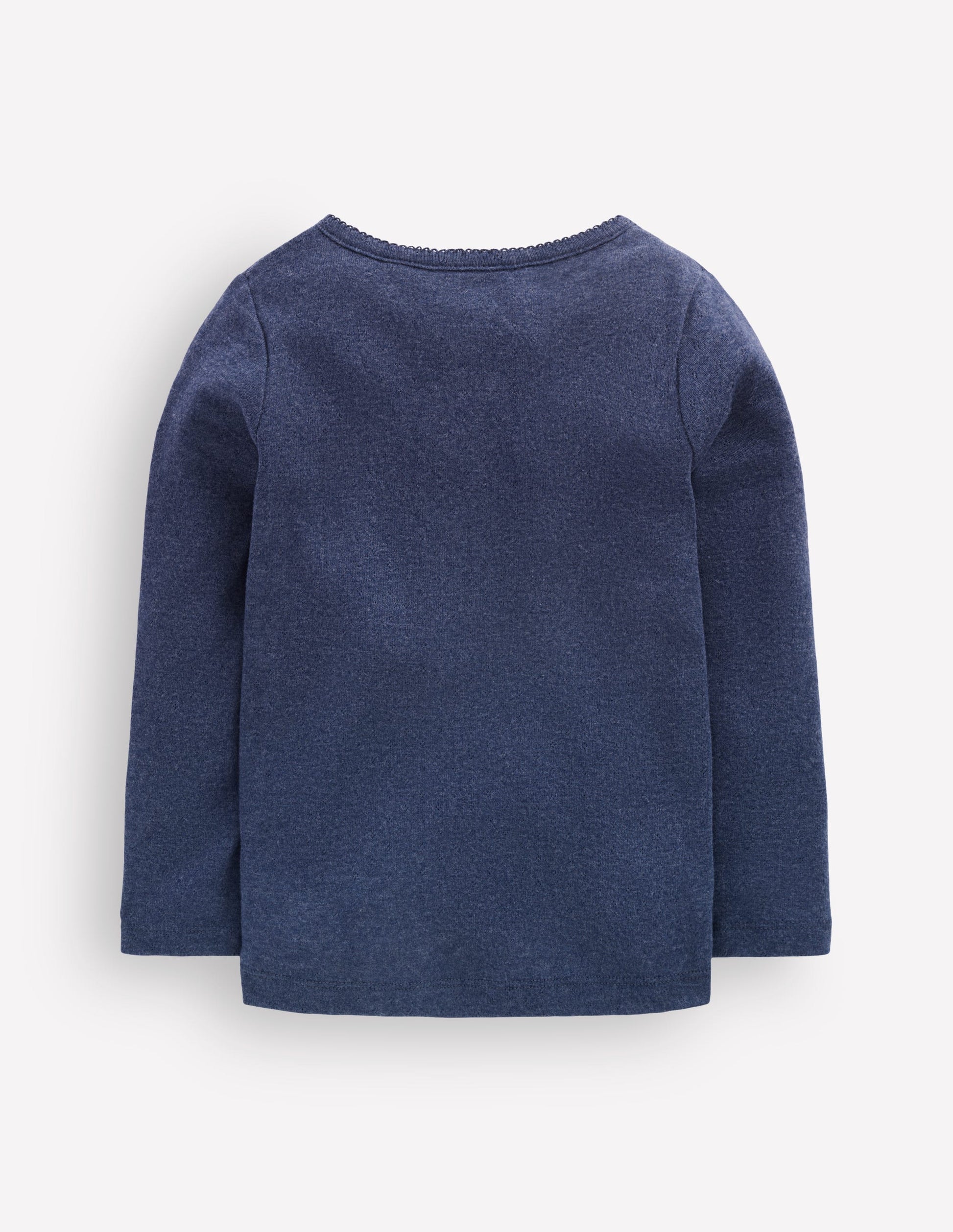 Langärmliges Henley-Shirt-Schuluniform-Marineblau-2