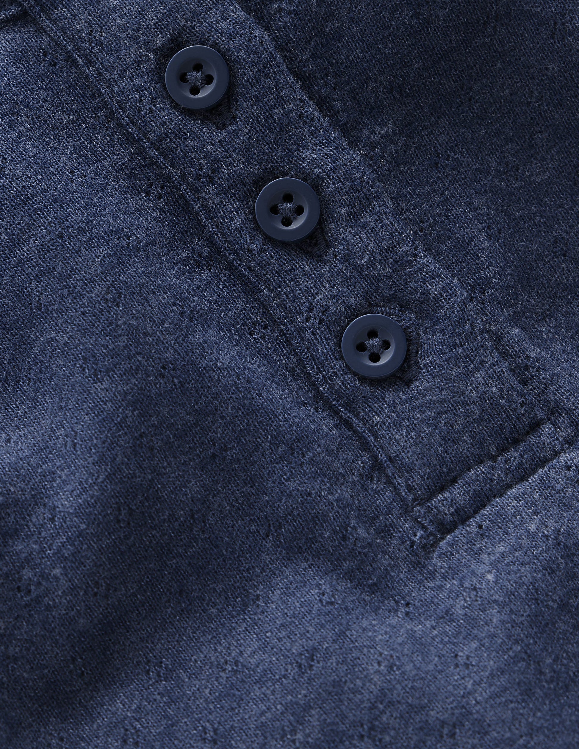 Langärmliges Henley-Shirt-Schuluniform-Marineblau-3